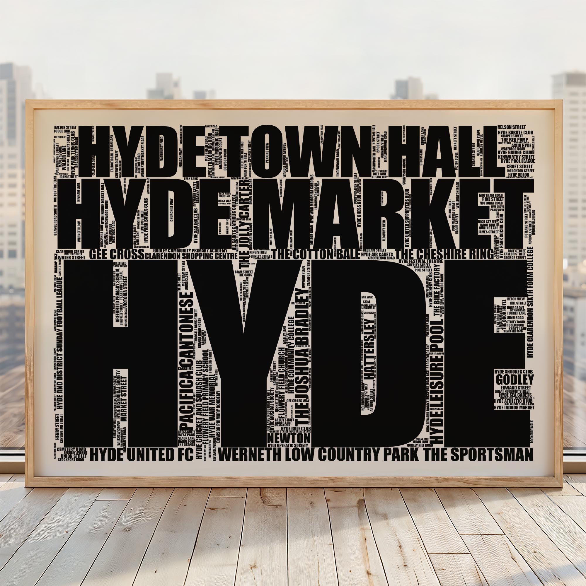 Hyde - Premium Typographic Word Cloud Prints, Posters & Gifts