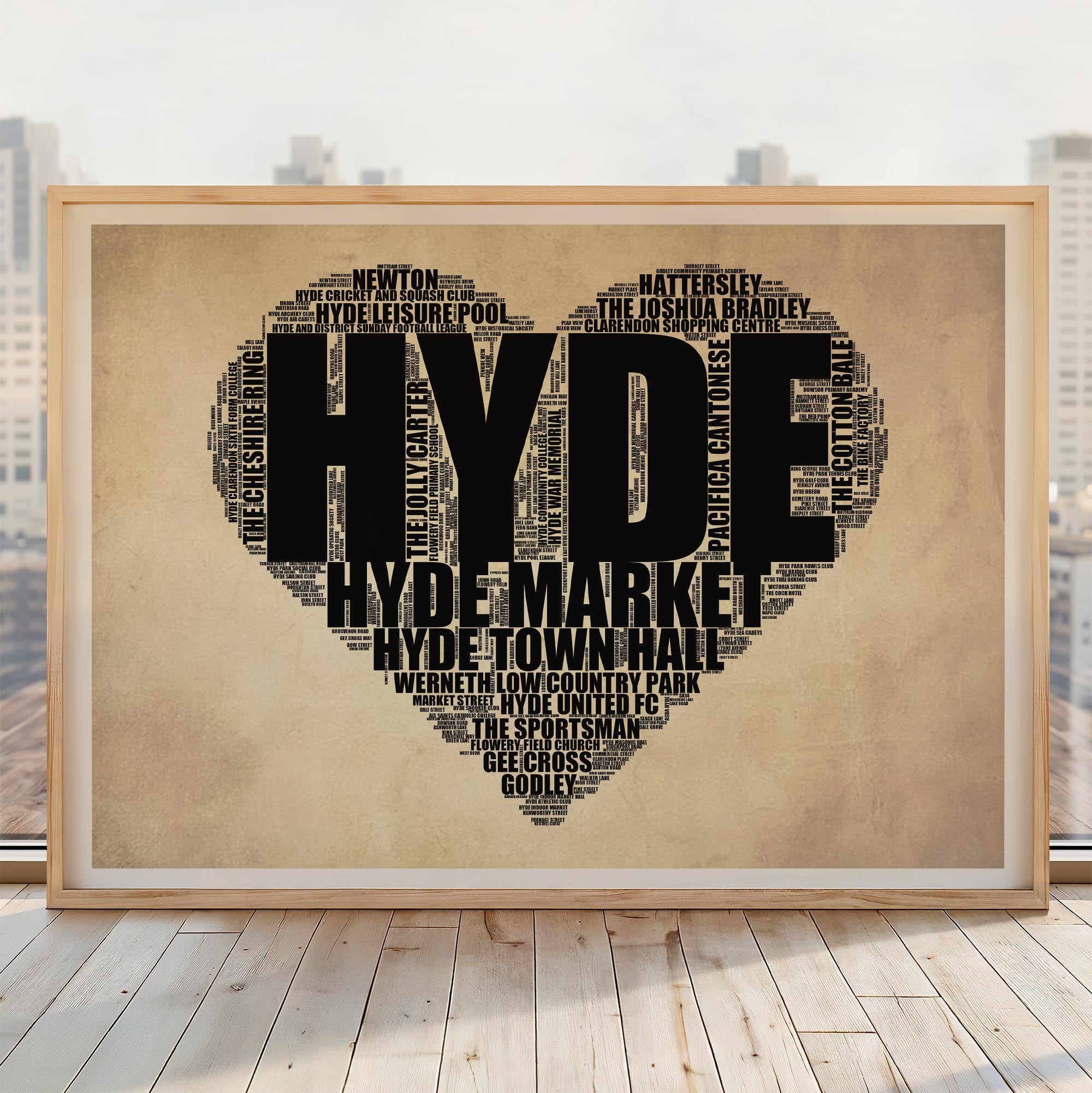 Hyde - Premium Typographic Word Cloud Prints, Posters & Gifts