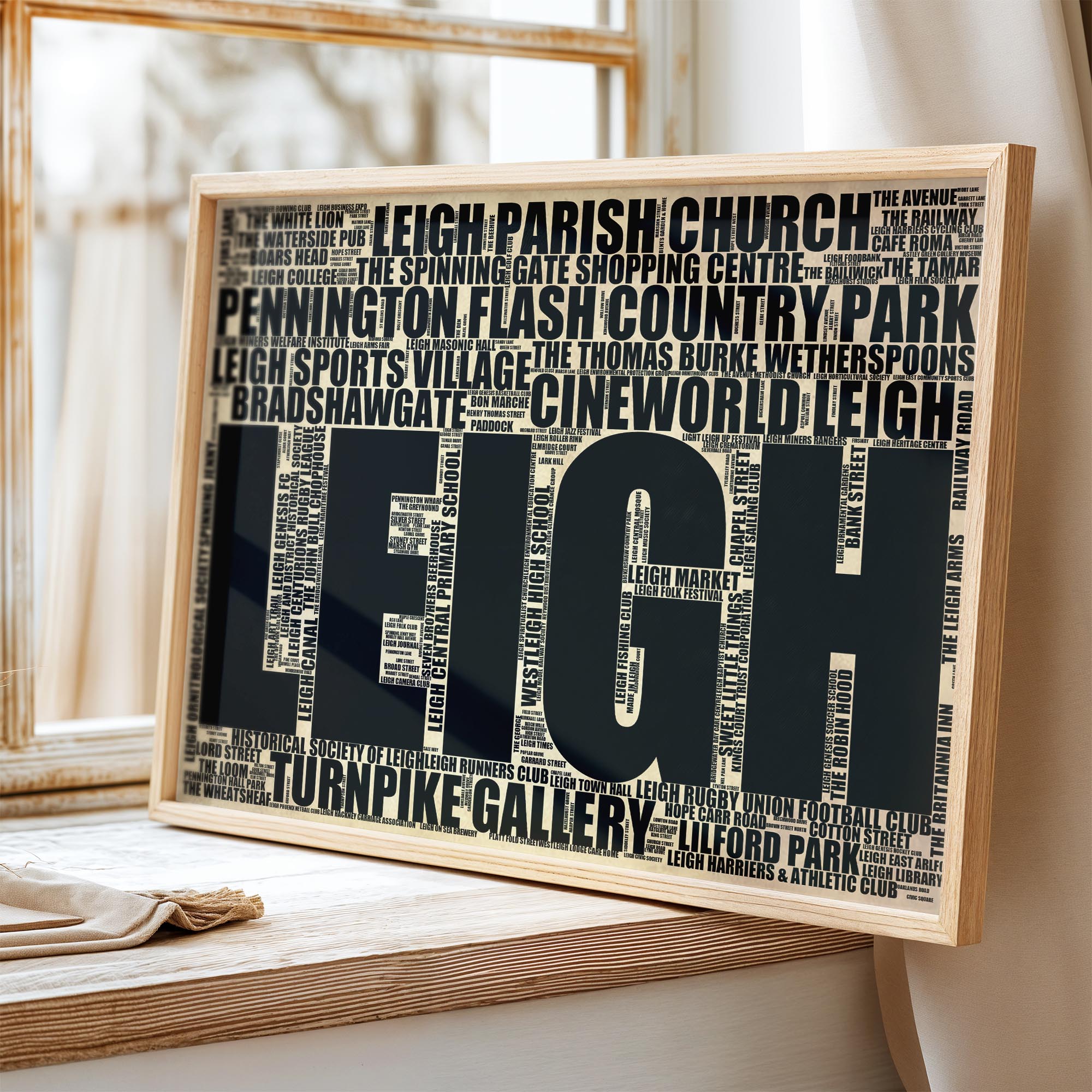Leigh - Premium Typographic Word Cloud Prints, Posters & Gifts