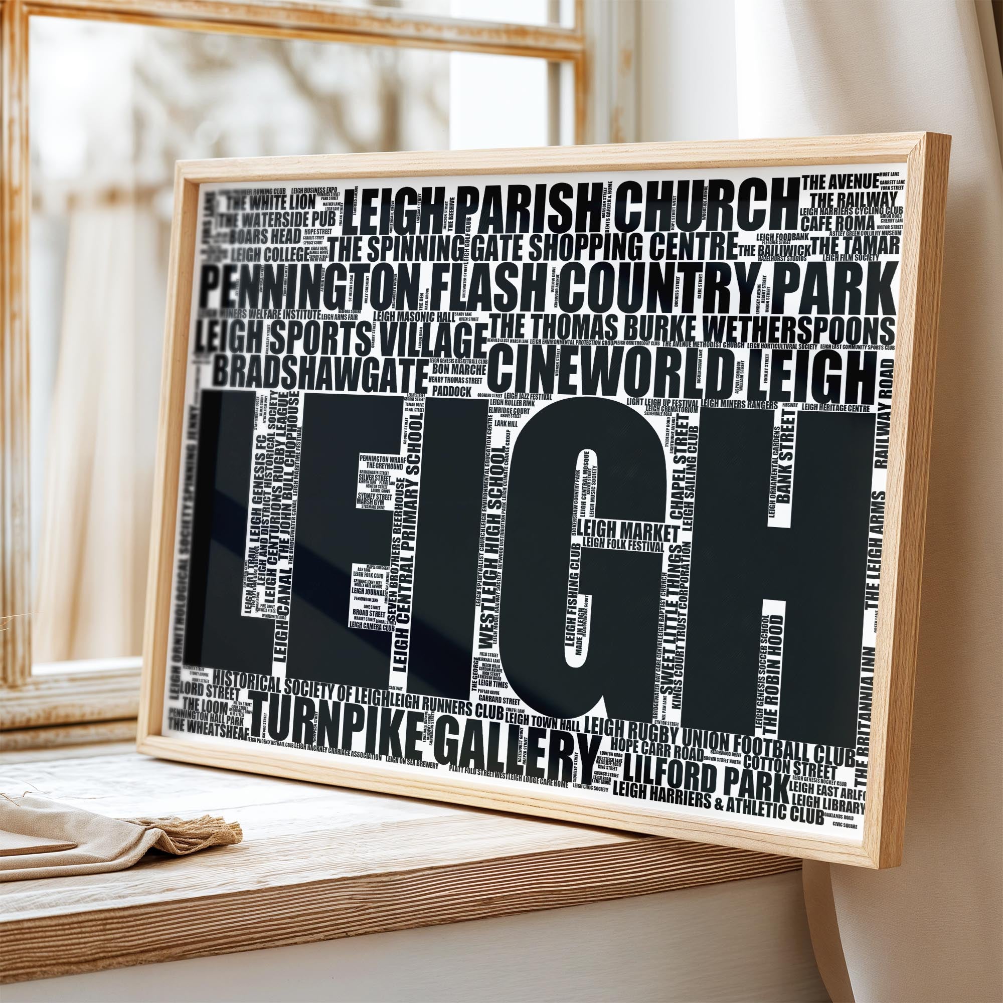 Leigh - Premium Typographic Word Cloud Prints, Posters & Gifts