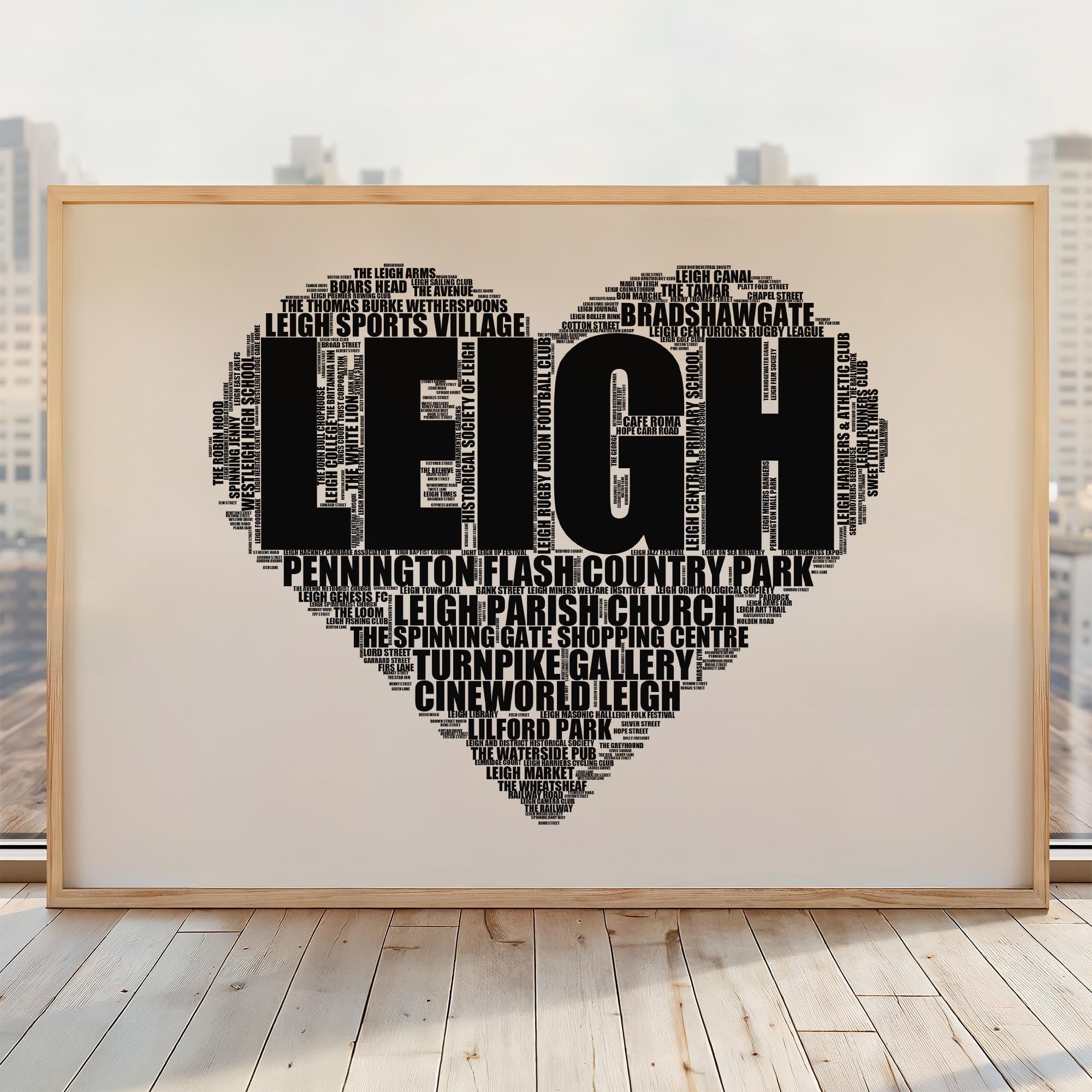 Leigh - Premium Typographic Word Cloud Prints, Posters & Gifts