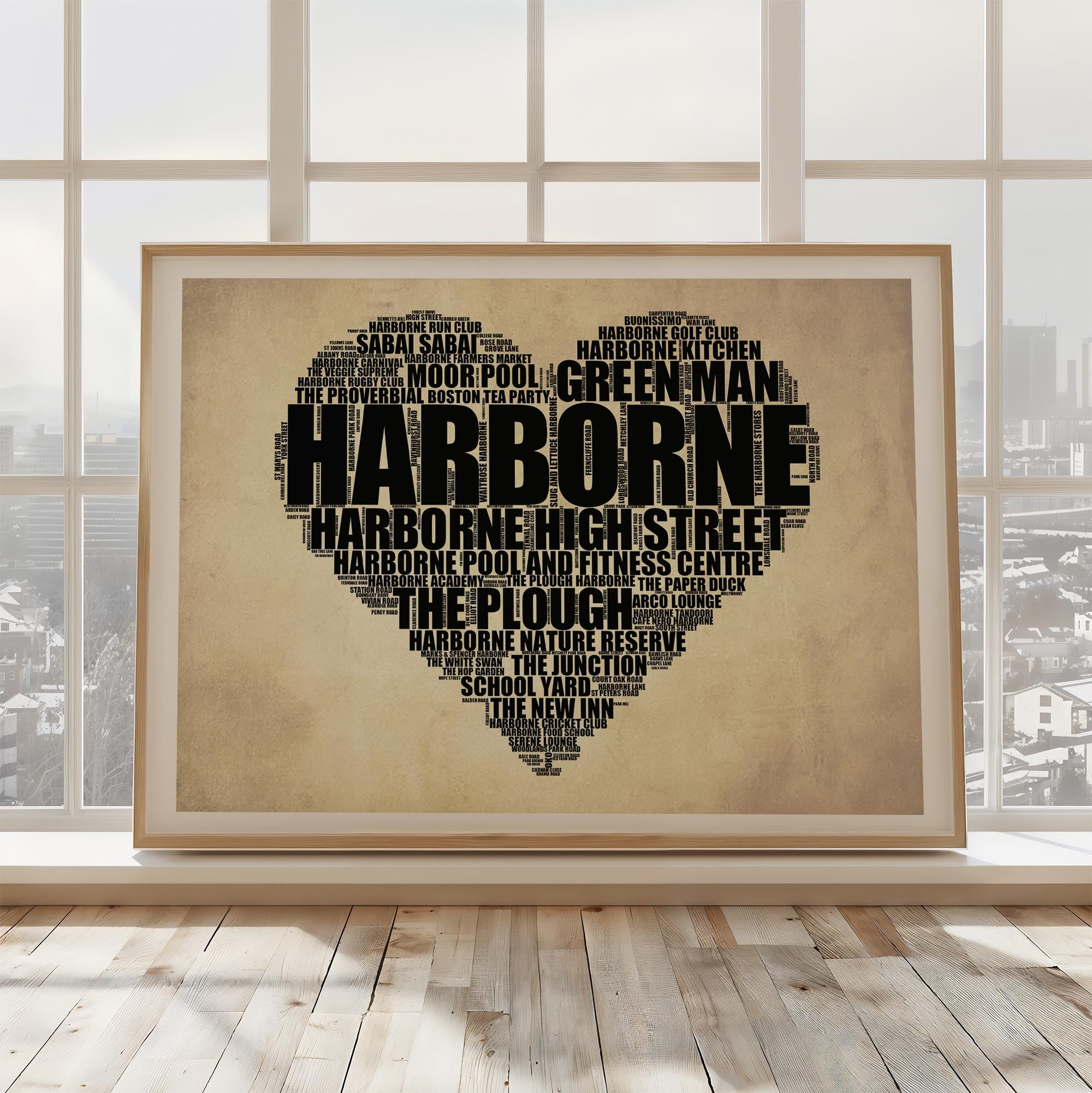 Harborne - Premium Typographic Word Cloud Prints, Posters & Gifts