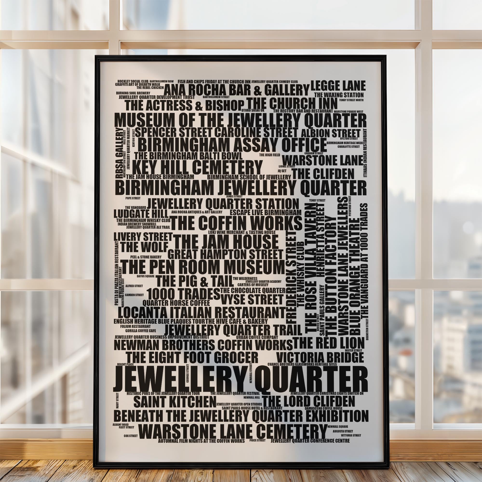 Jewellery Quarter - Premium Typographic Word Cloud Prints, Posters & Gifts