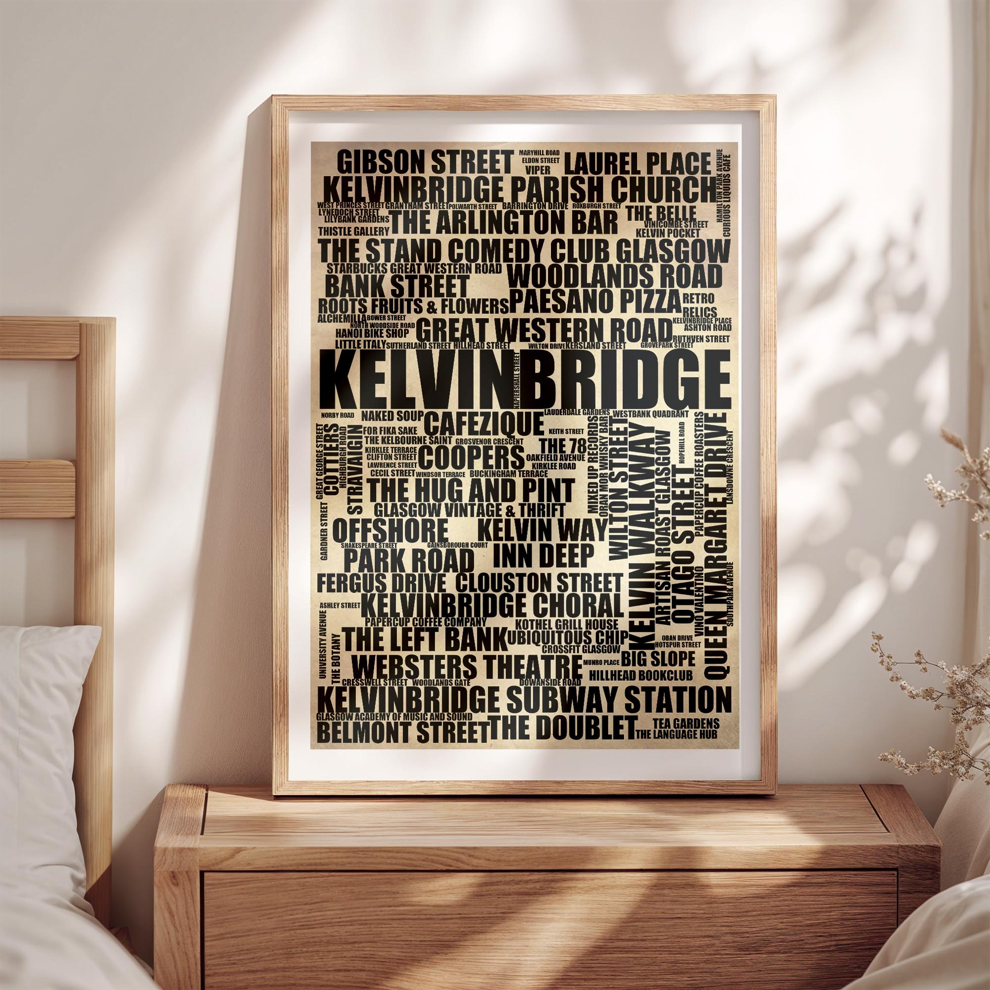 Kelvinbridge - Premium Typographic Word Cloud Prints, Posters & Gifts