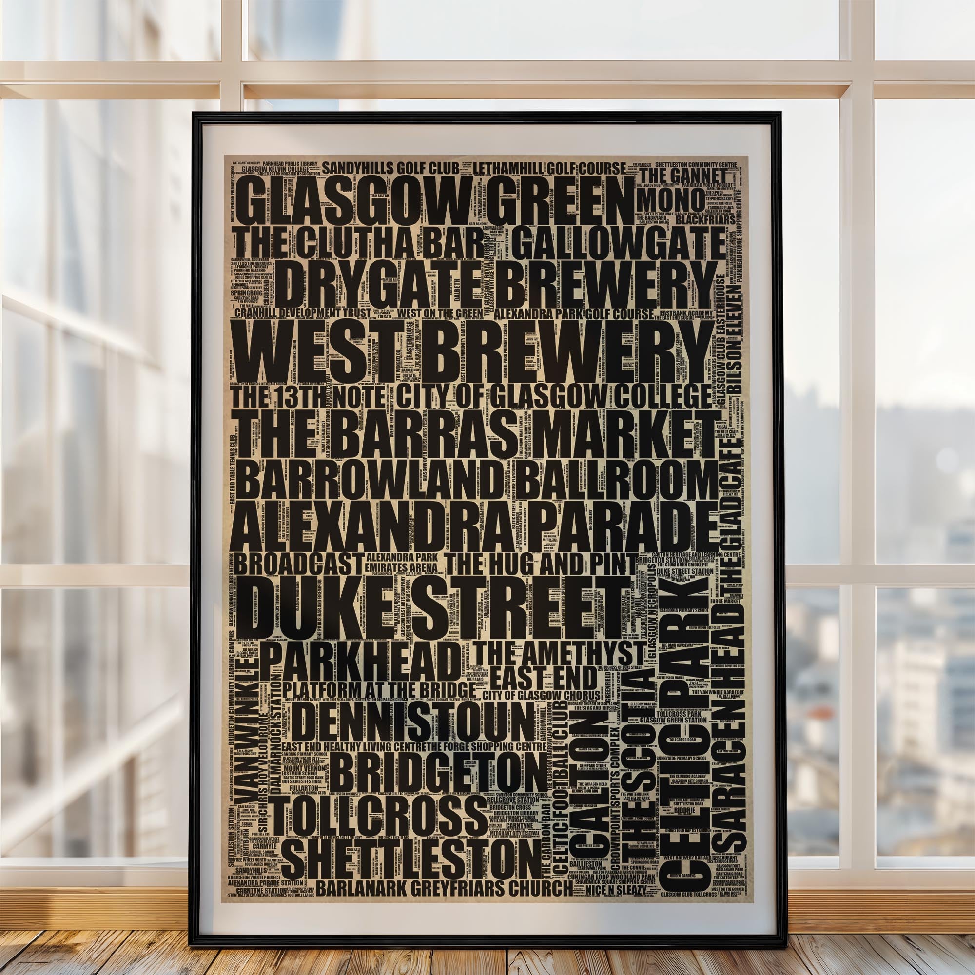 East End - Premium Typographic Word Cloud Prints, Posters & Gifts