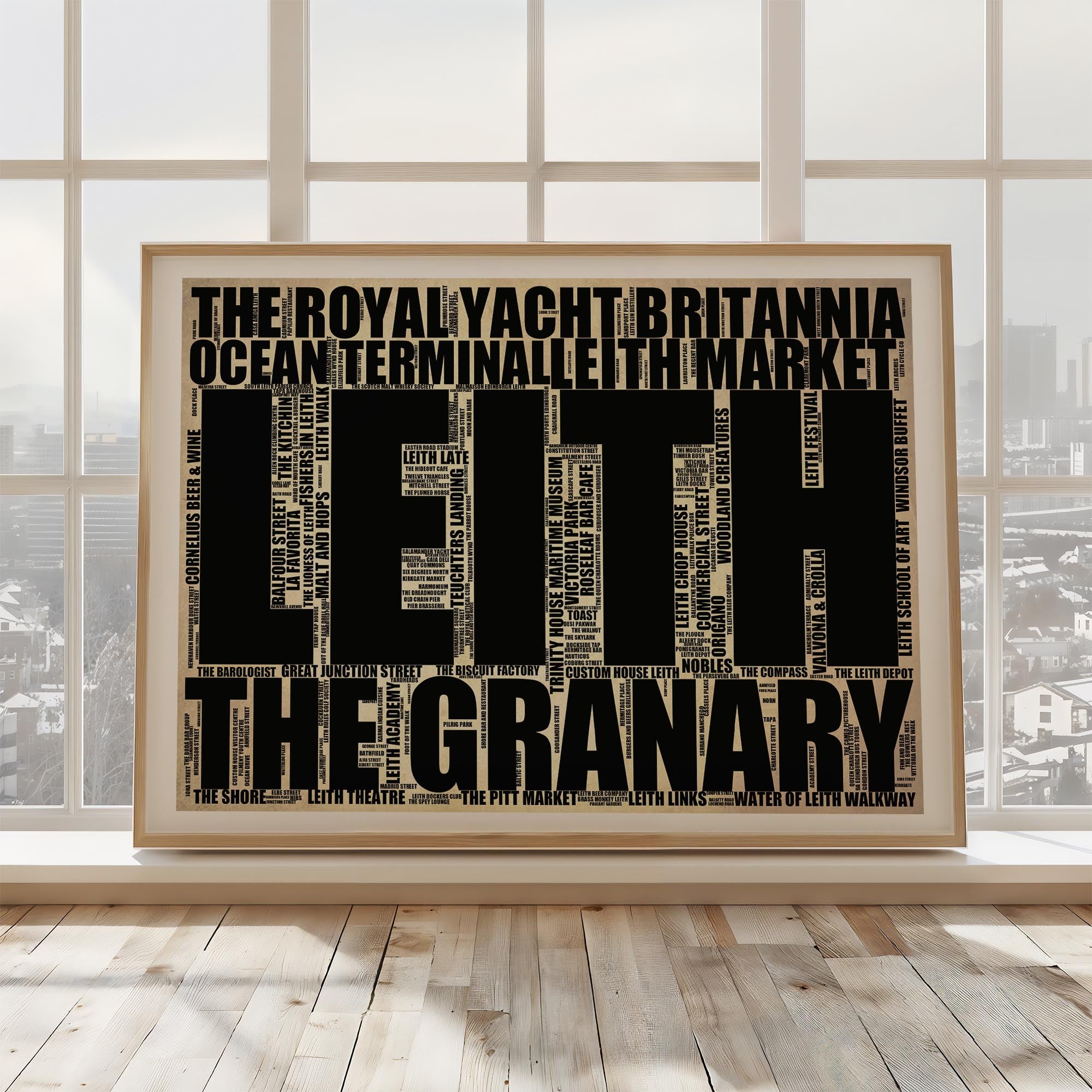 Leith - Premium Typographic Word Cloud Prints, Posters & Gifts