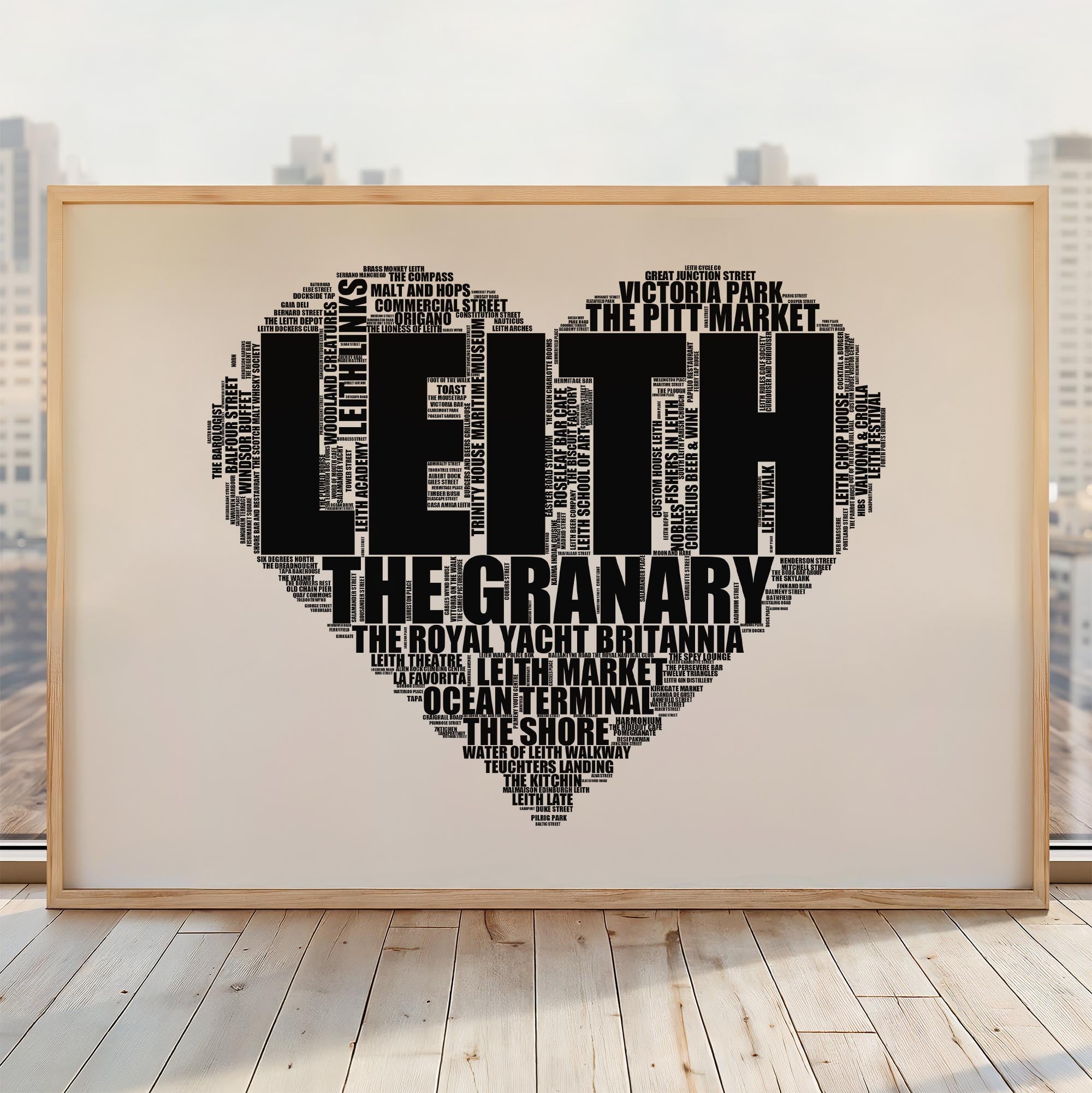 Leith - Premium Typographic Word Cloud Prints, Posters & Gifts