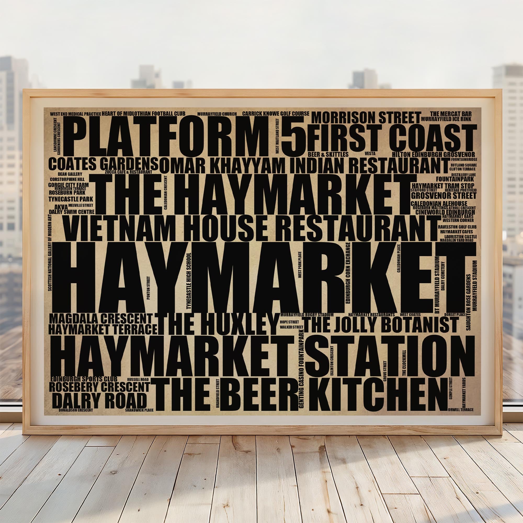 Haymarket - Premium Typographic Word Cloud Prints, Posters & Gifts