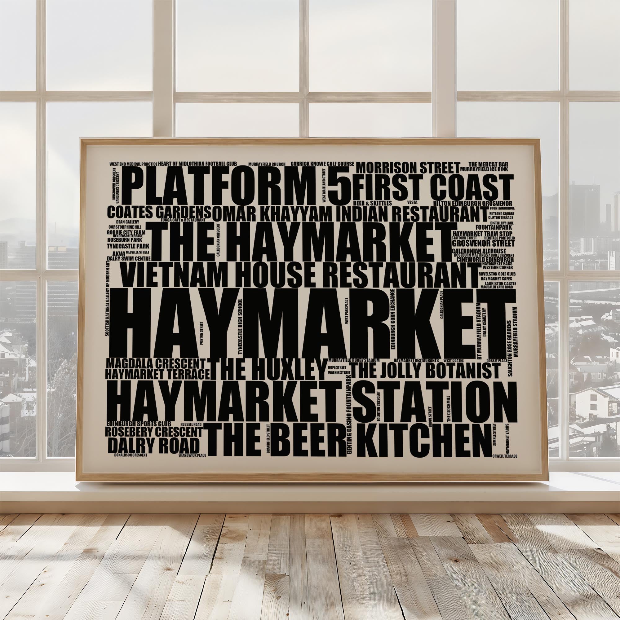 Haymarket - Premium Typographic Word Cloud Prints, Posters & Gifts