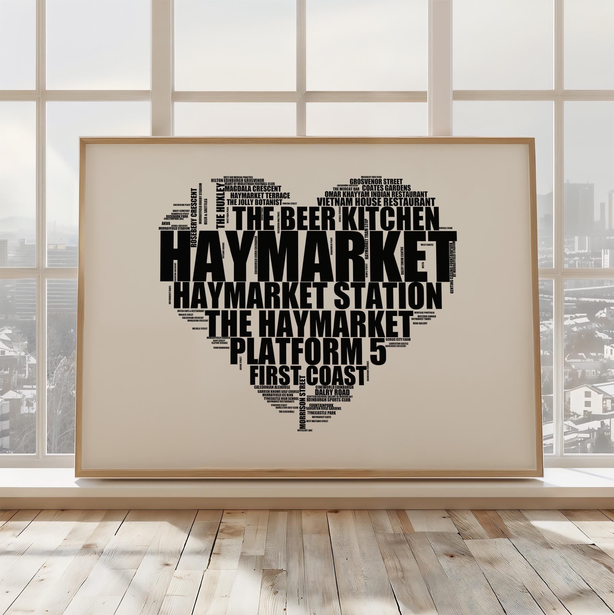 Haymarket - Premium Typographic Word Cloud Prints, Posters & Gifts