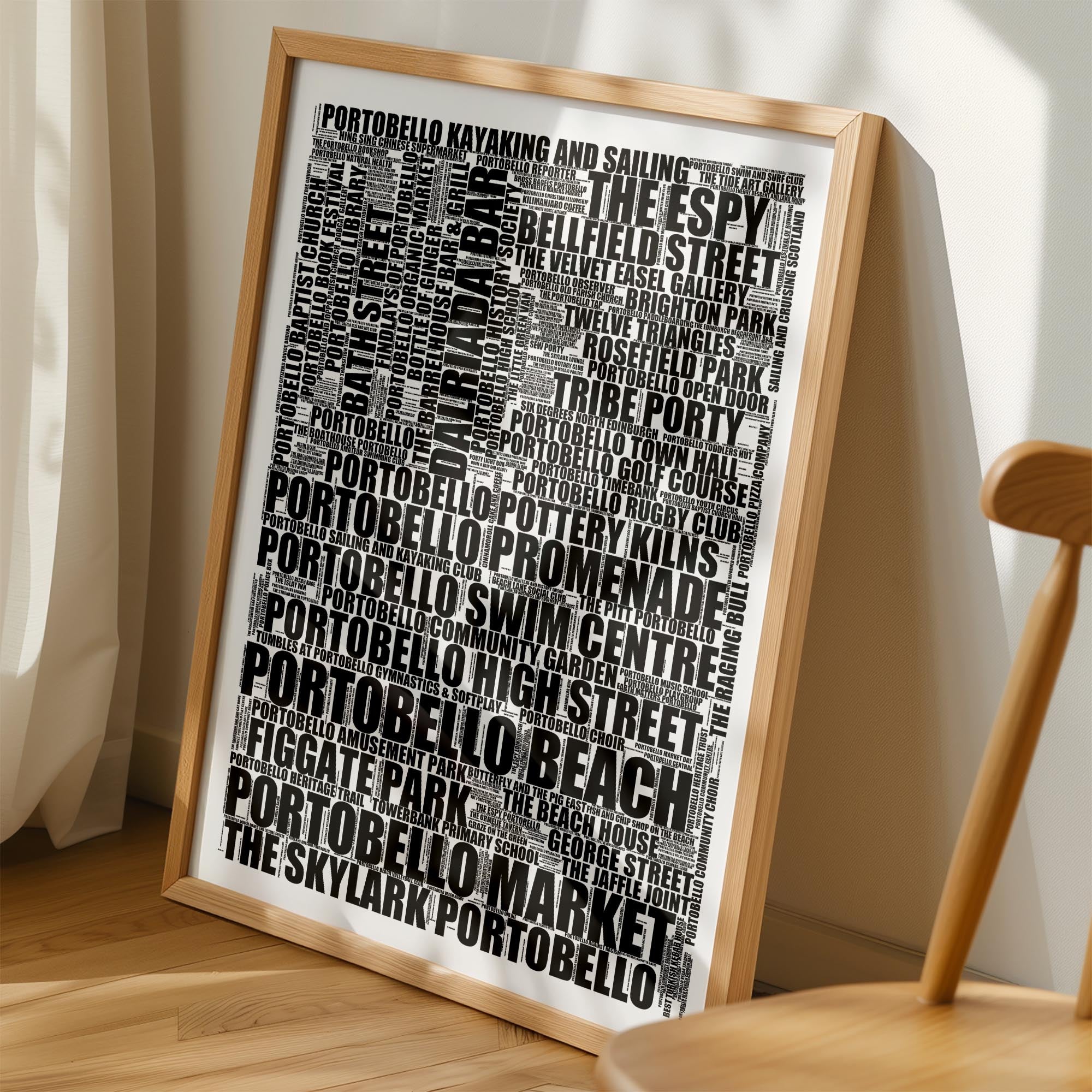 Portobello - Premium Typographic Word Cloud Prints, Posters & Gifts