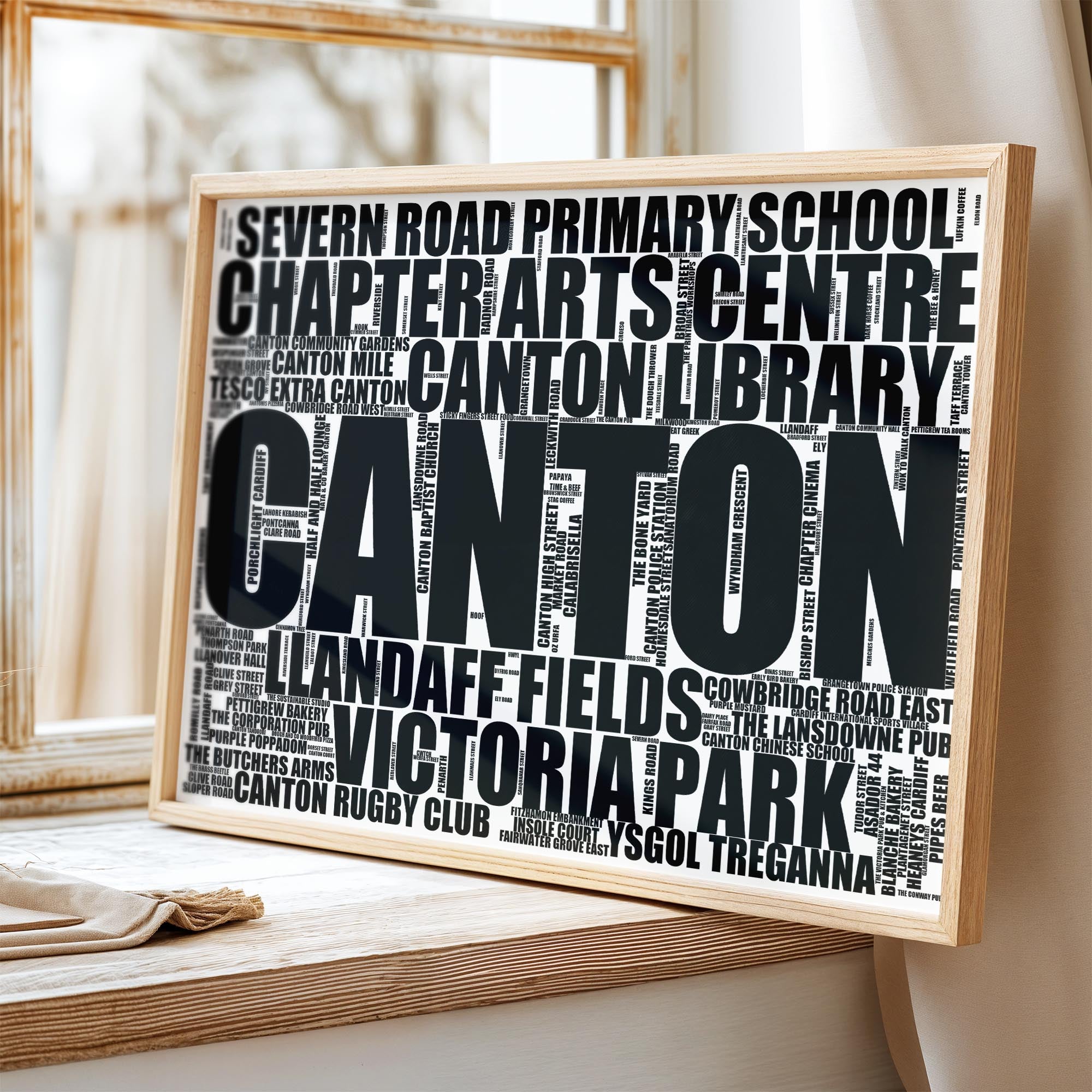 Canton - Premium Typographic Word Cloud Prints, Posters & Gifts