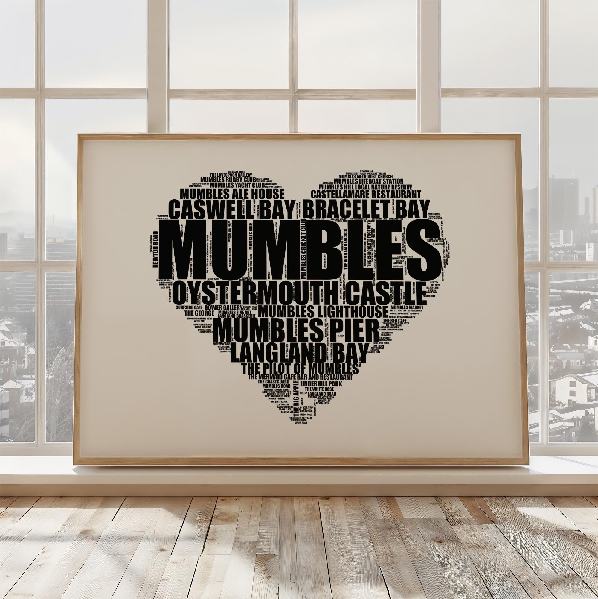 Mumbles - Premium Typographic Word Cloud Prints, Posters & Gifts