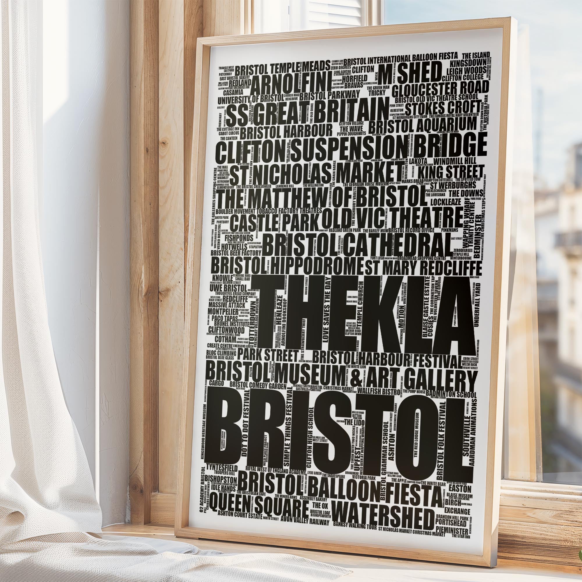 Bristol - Premium Typographic Word Cloud Prints, Posters & Gifts