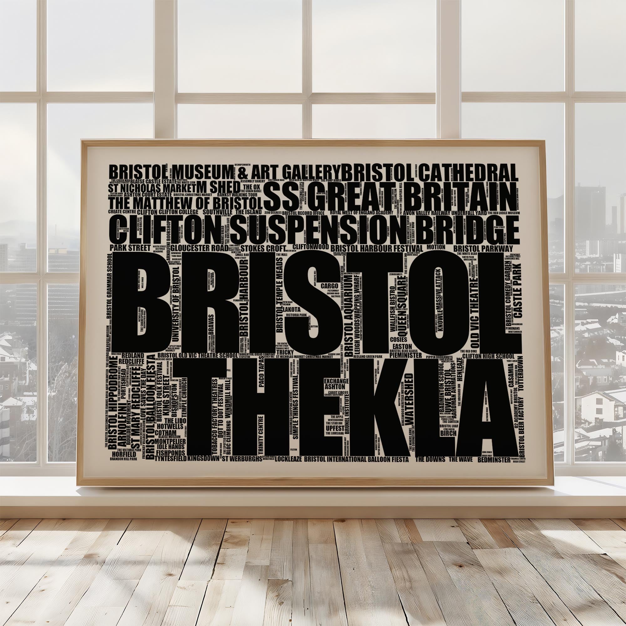 Bristol - Premium Typographic Word Cloud Prints, Posters & Gifts