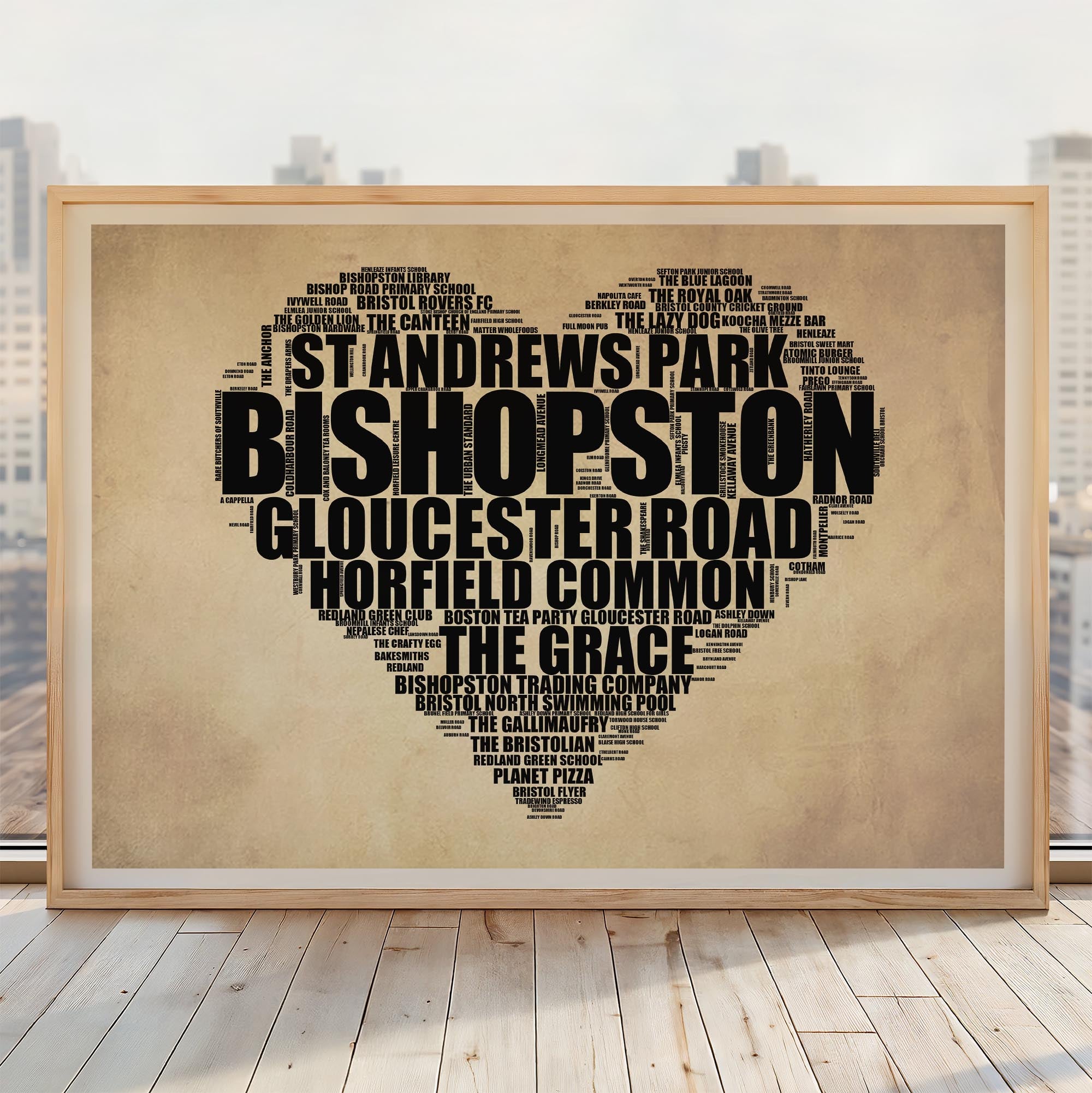 Bishopston - Premium Typographic Word Cloud Prints, Posters & Gifts