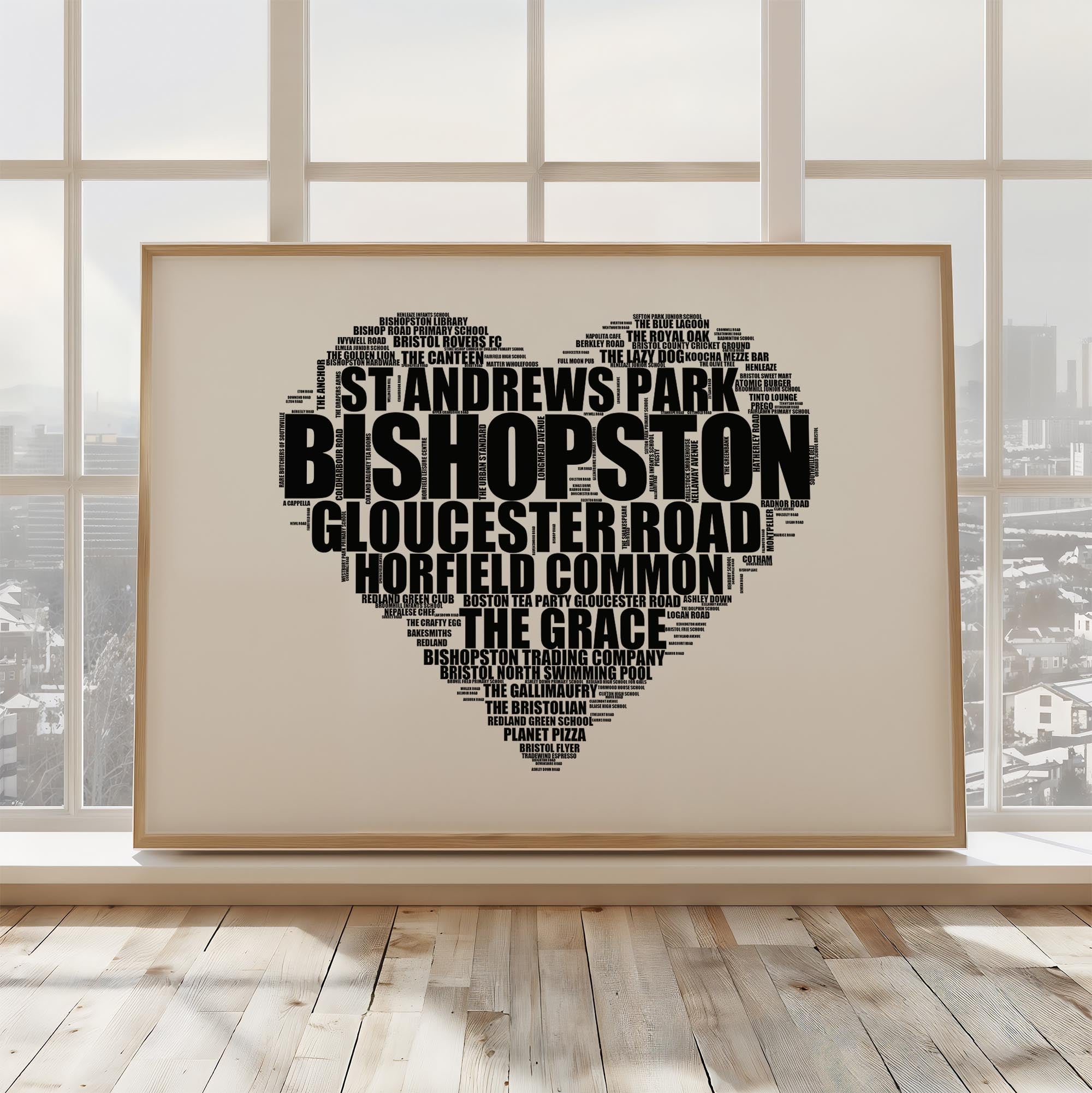 Bishopston - Premium Typographic Word Cloud Prints, Posters & Gifts