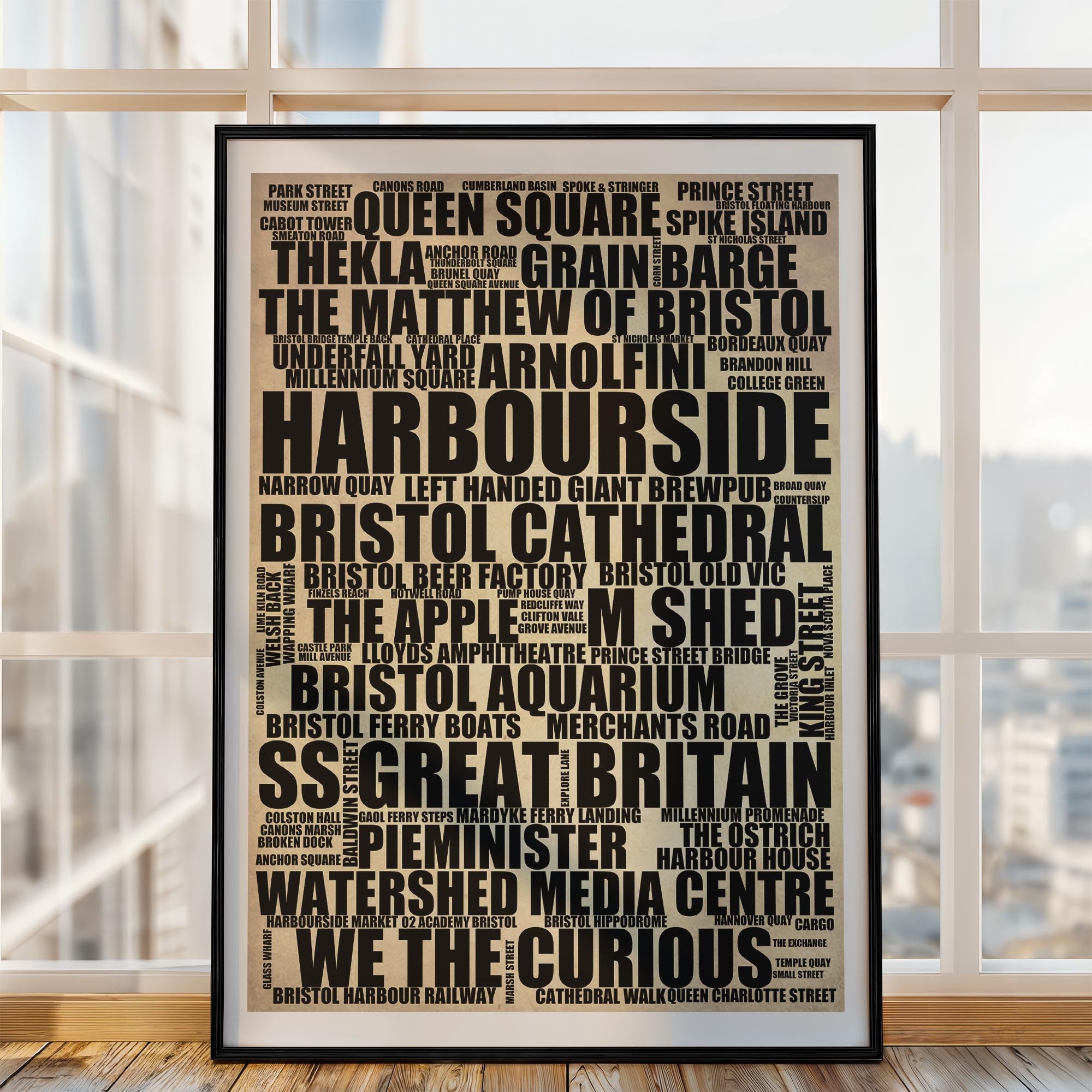 Harbourside - Premium Typographic Word Cloud Prints, Posters & Gifts