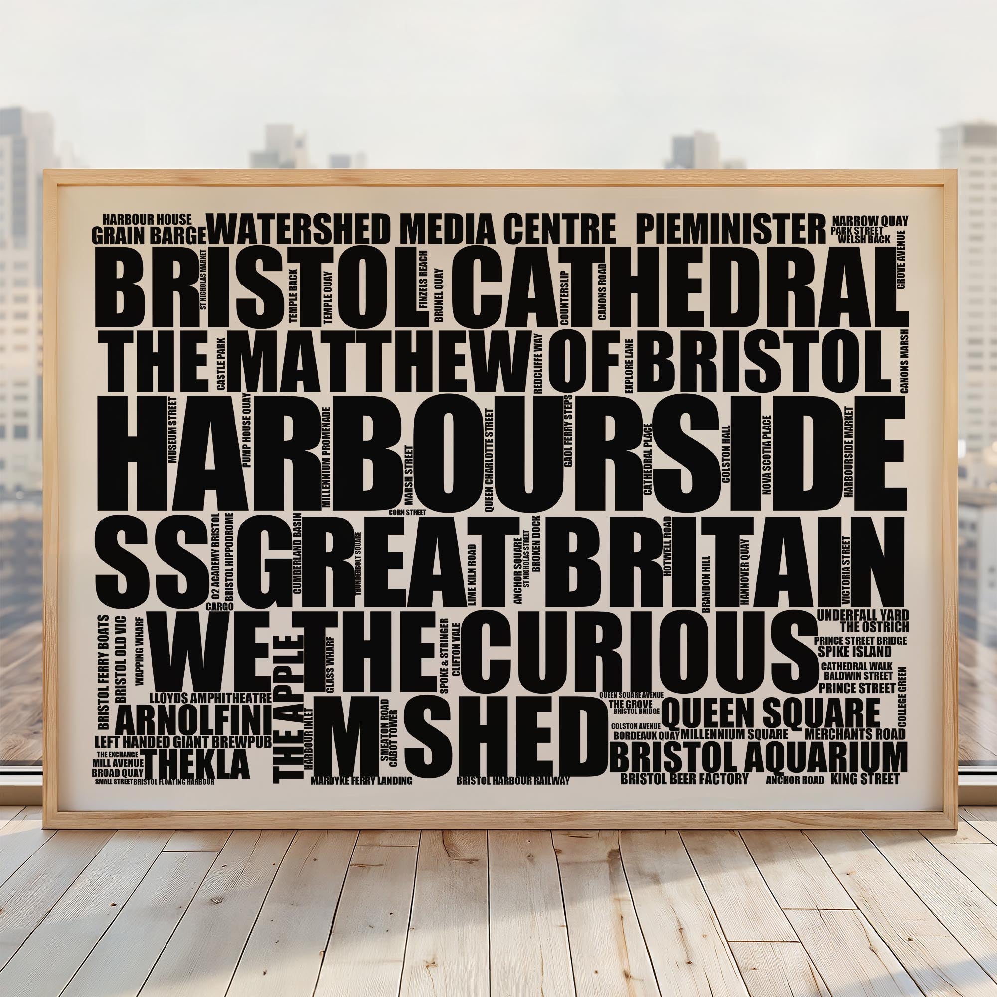Harbourside - Premium Typographic Word Cloud Prints, Posters & Gifts