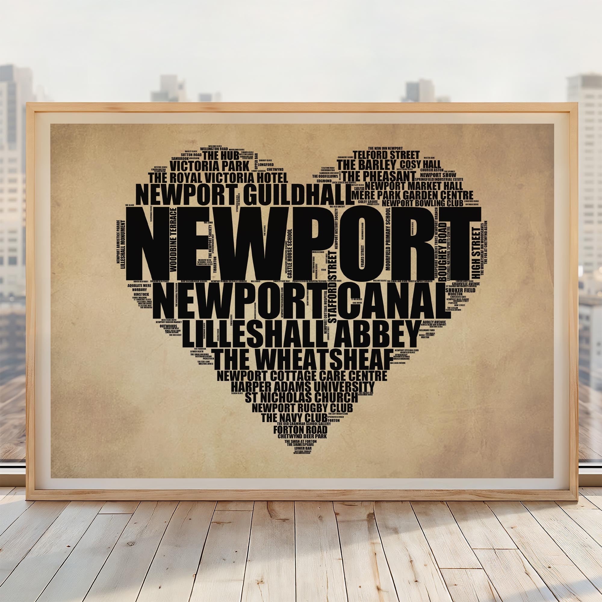 Newport - Premium Typographic Word Cloud Prints, Posters & Gifts