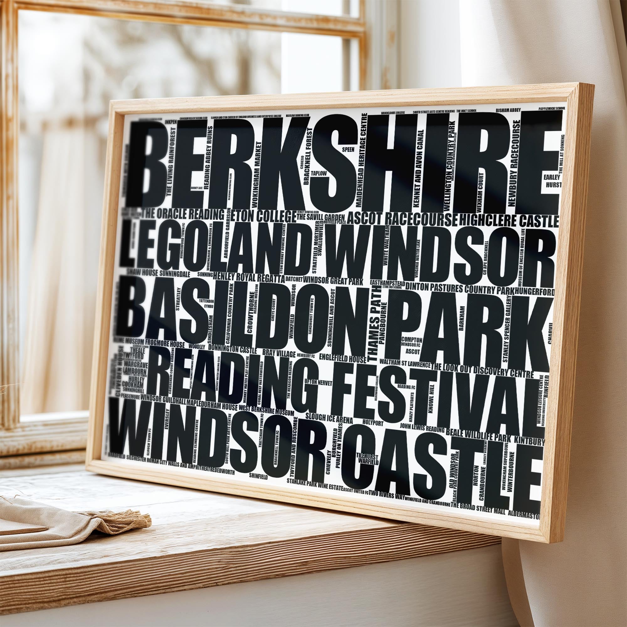 Berkshire - Premium Typographic Word Cloud Prints, Posters & Gifts