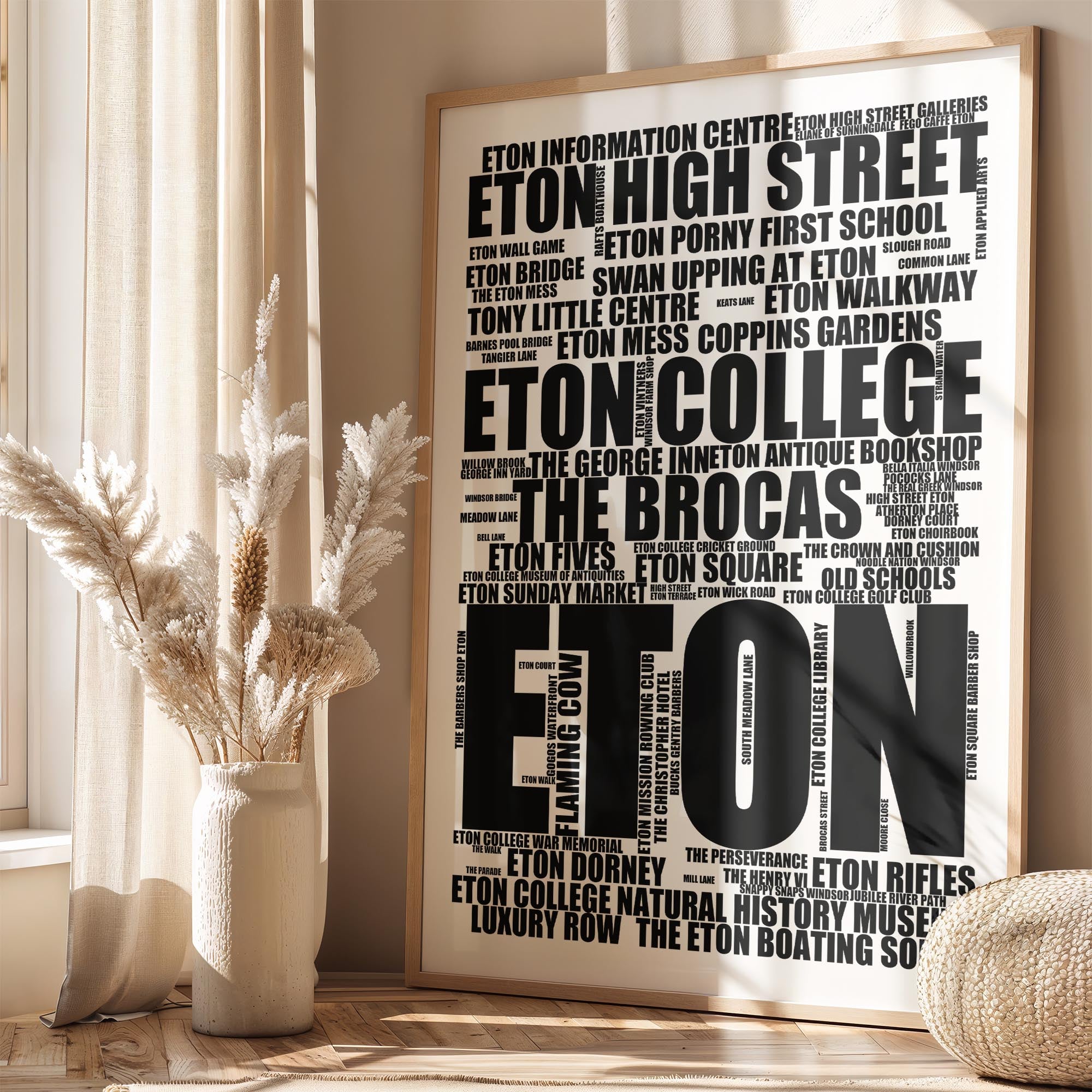 Eton - Premium Typographic Word Cloud Prints, Posters & Gifts