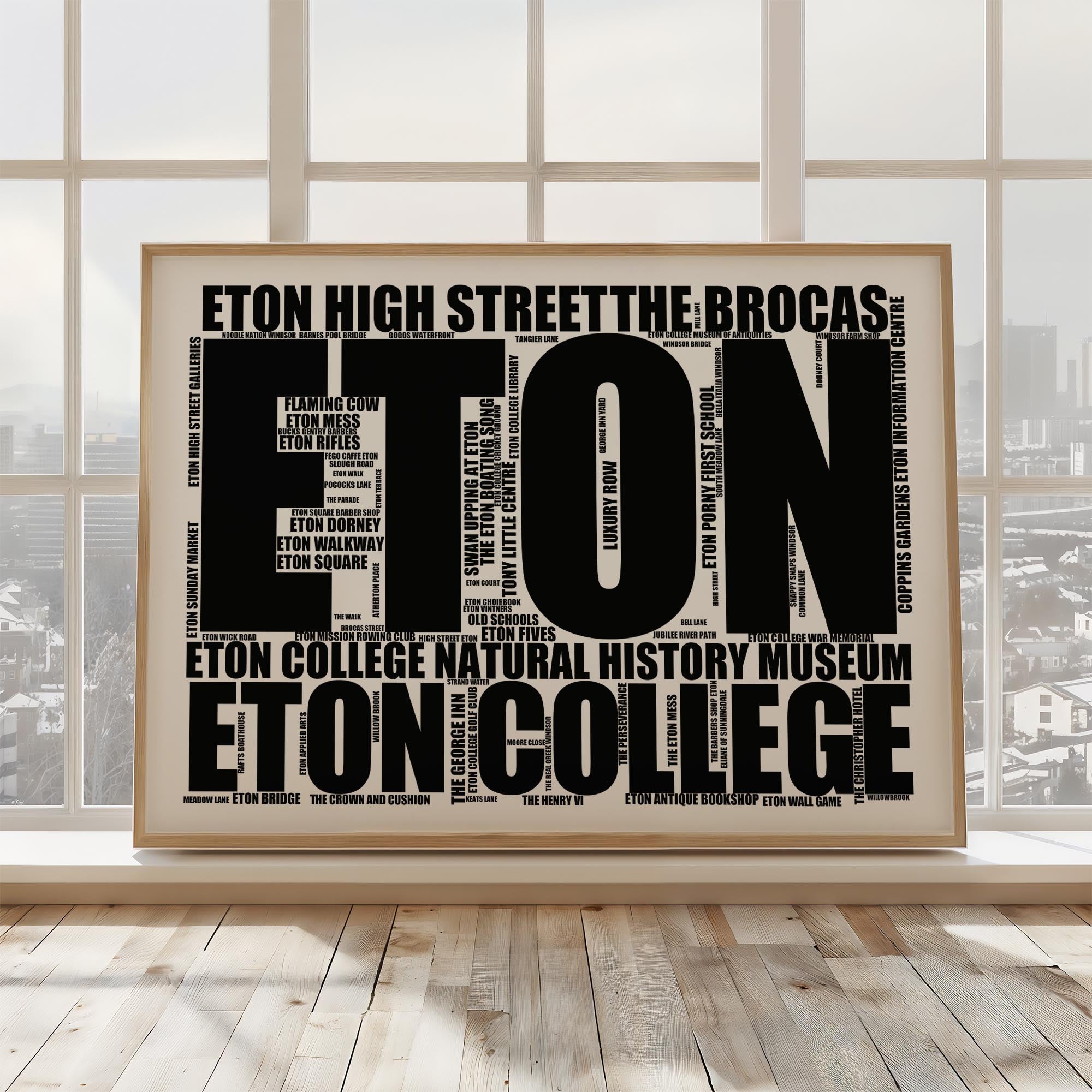 Eton - Premium Typographic Word Cloud Prints, Posters & Gifts