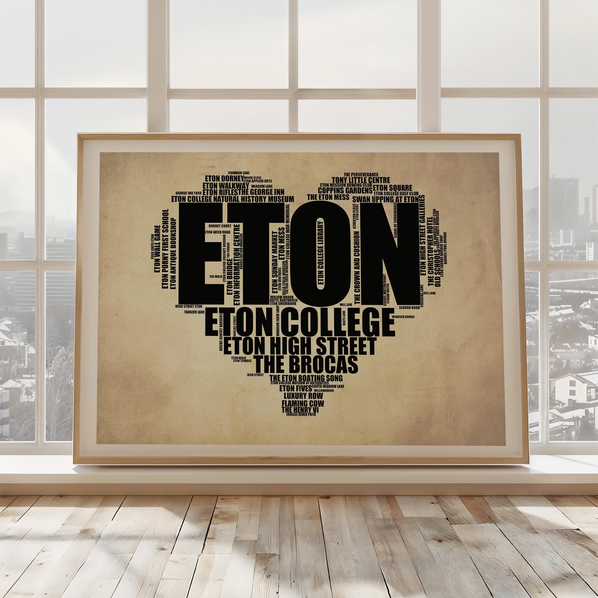 Eton - Premium Typographic Word Cloud Prints, Posters & Gifts