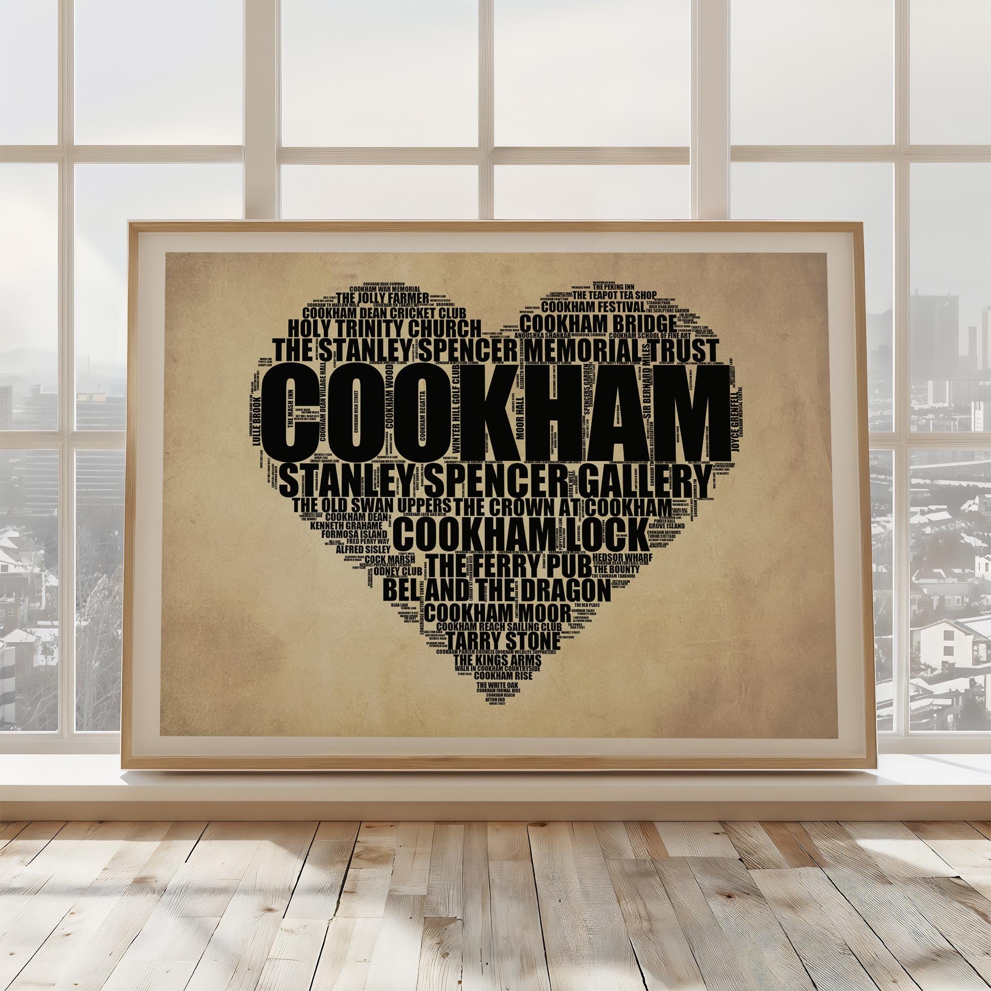 Cookham - Premium Typographic Word Cloud Prints, Posters & Gifts