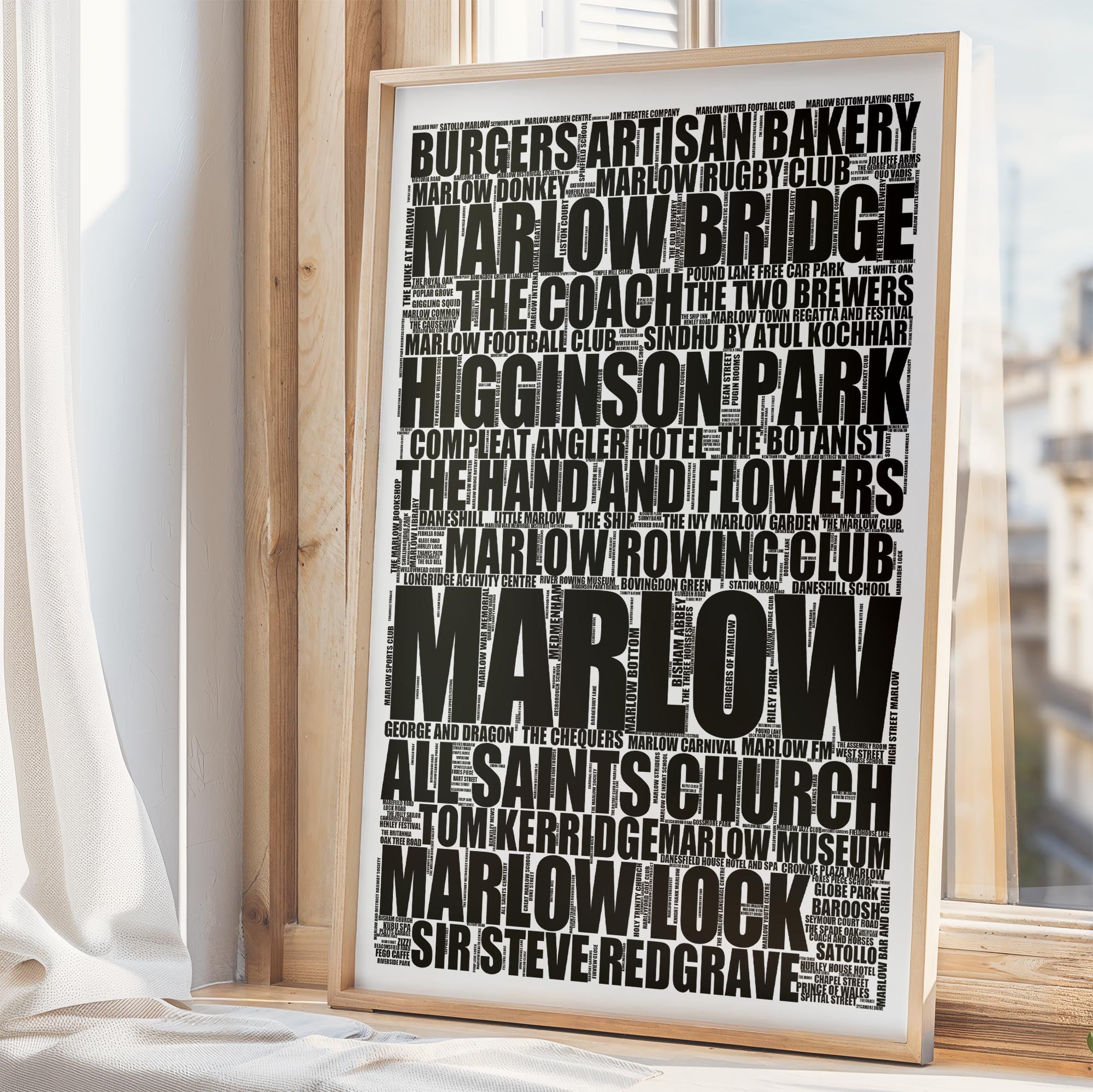 Marlow - Premium Typographic Word Cloud Prints, Posters & Gifts