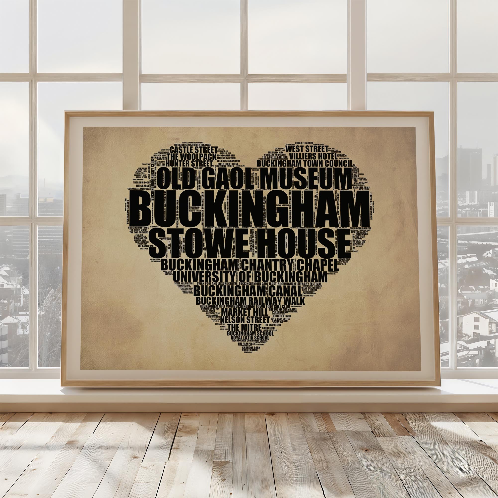 Buckingham - Premium Typographic Word Cloud Prints, Posters & Gifts