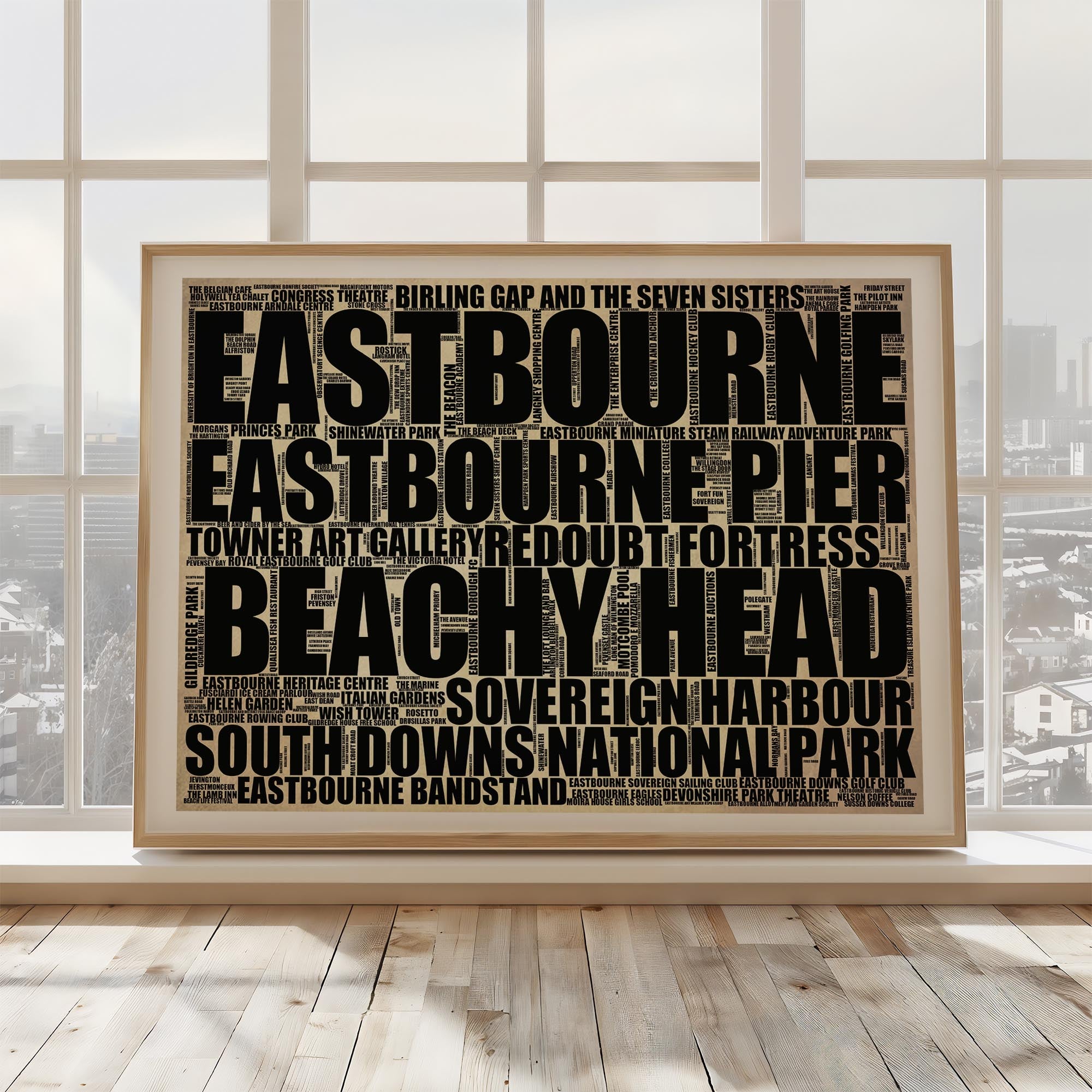 Eastbourne - Premium Typographic Word Cloud Prints, Posters & Gifts