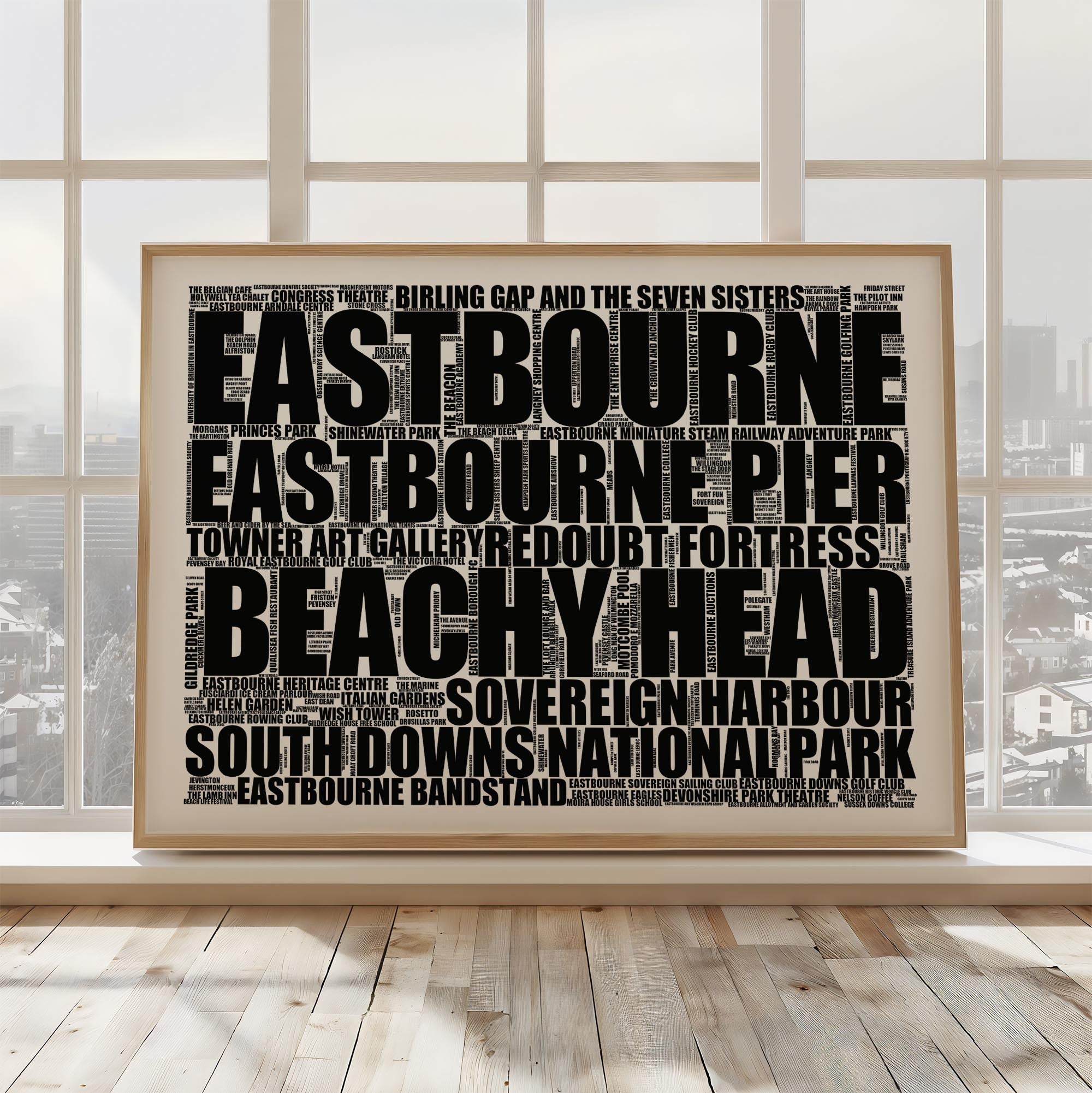 Eastbourne - Premium Typographic Word Cloud Prints, Posters & Gifts