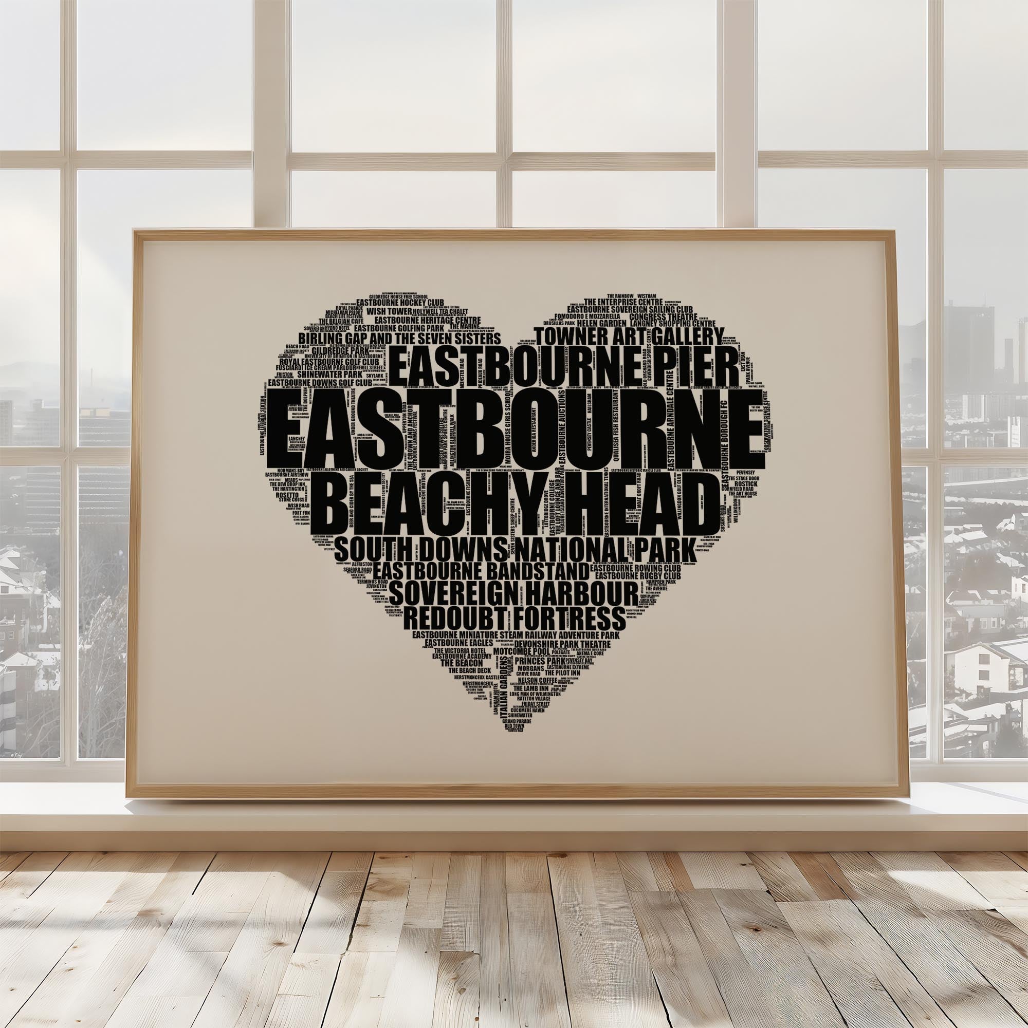 Eastbourne - Premium Typographic Word Cloud Prints, Posters & Gifts