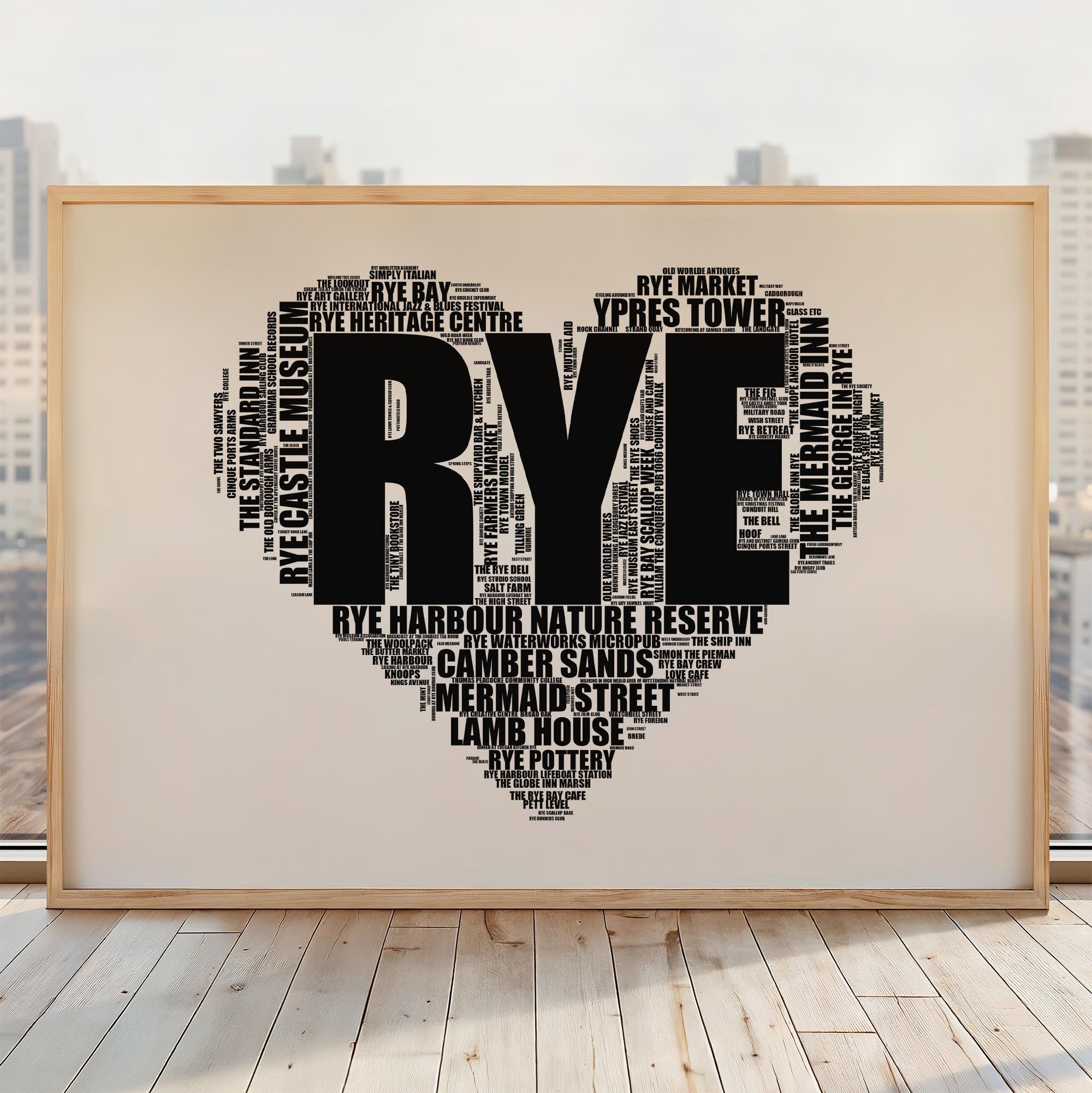 Rye - Premium Typographic Word Cloud Prints, Posters & Gifts