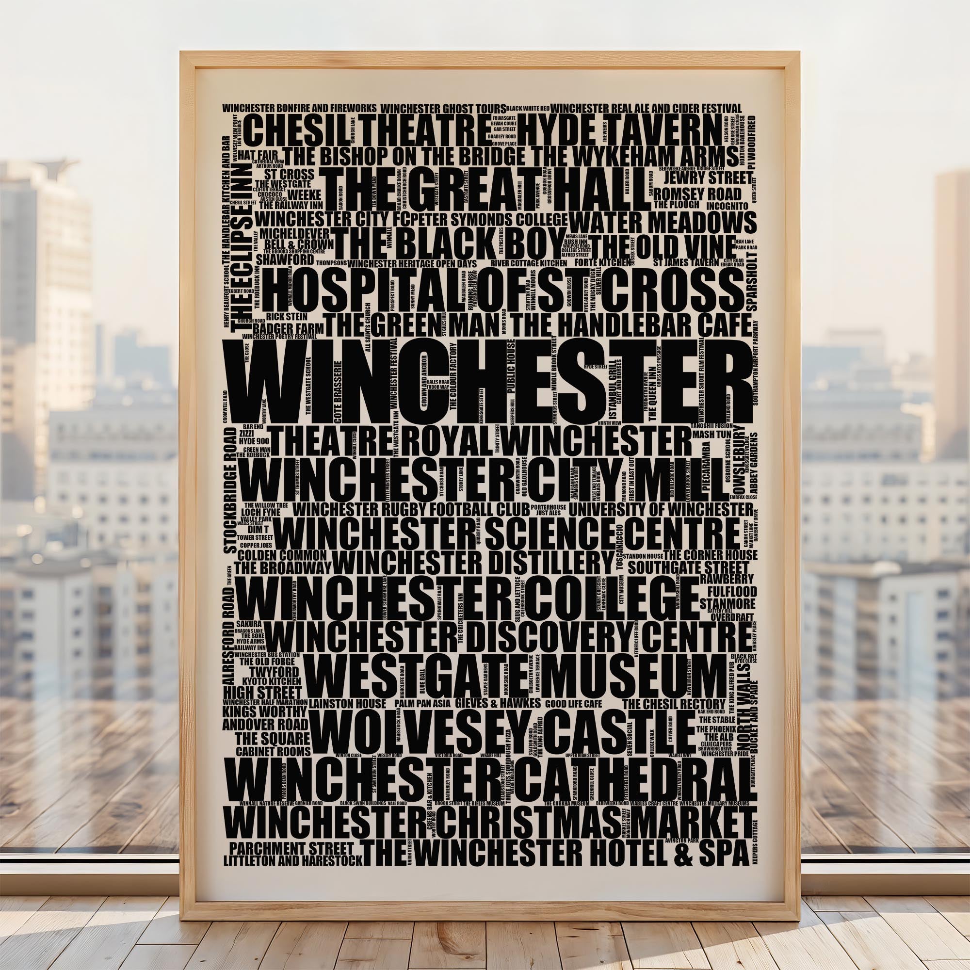 Winchester - Premium Typographic Word Cloud Prints, Posters & Gifts