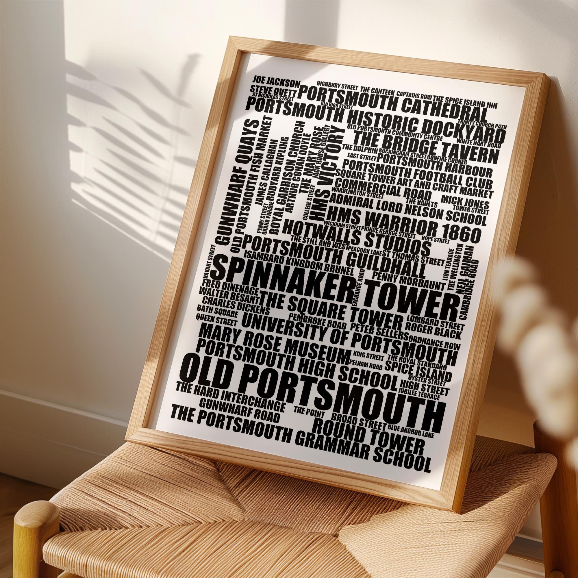 Old Portsmouth - Premium Typographic Word Cloud Prints, Posters & Gifts