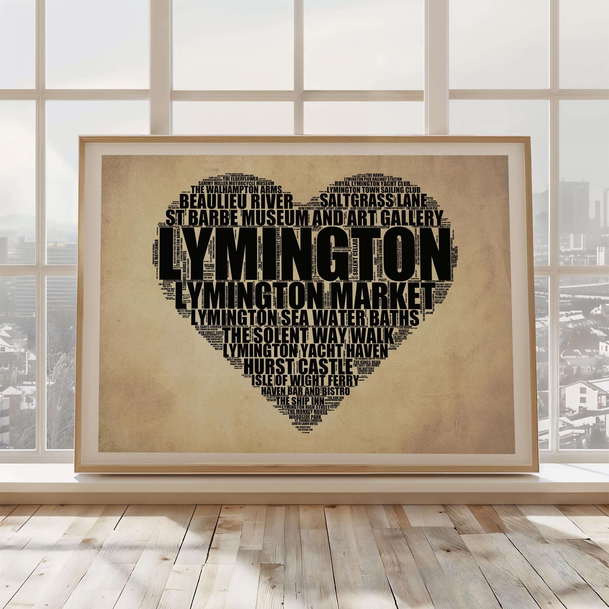 Lymington - Premium Typographic Word Cloud Prints, Posters & Gifts