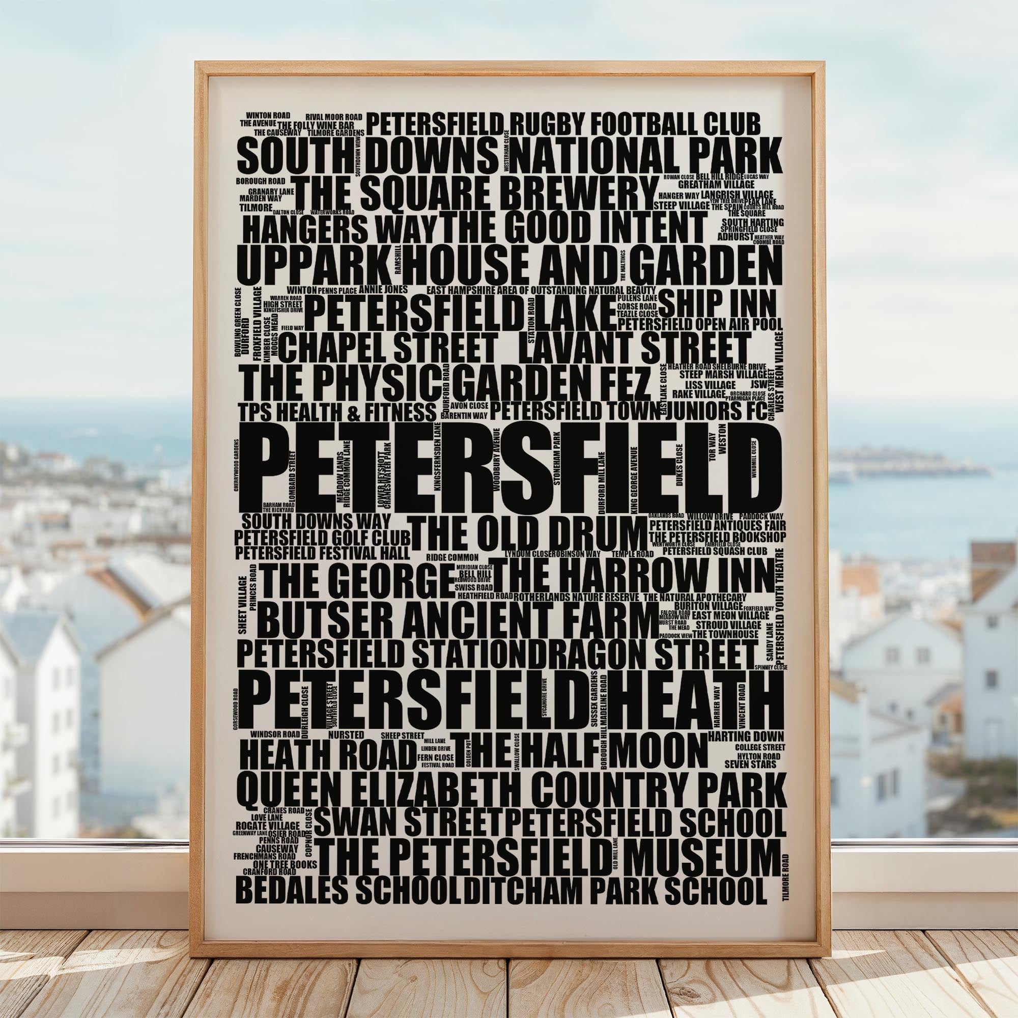 Petersfield - Premium Typographic Word Cloud Prints, Posters & Gifts