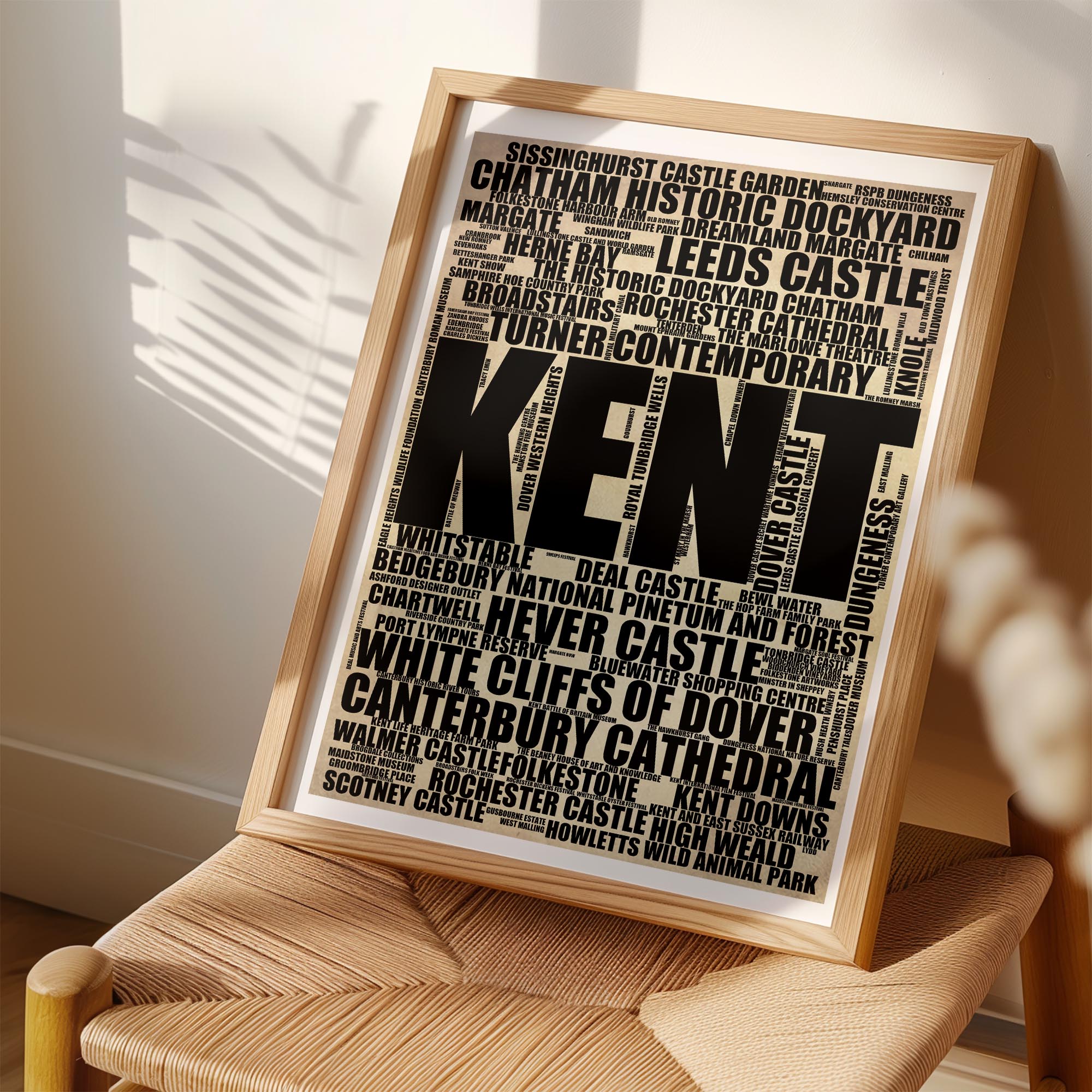 Kent - Premium Typographic Word Cloud Prints, Posters & Gifts