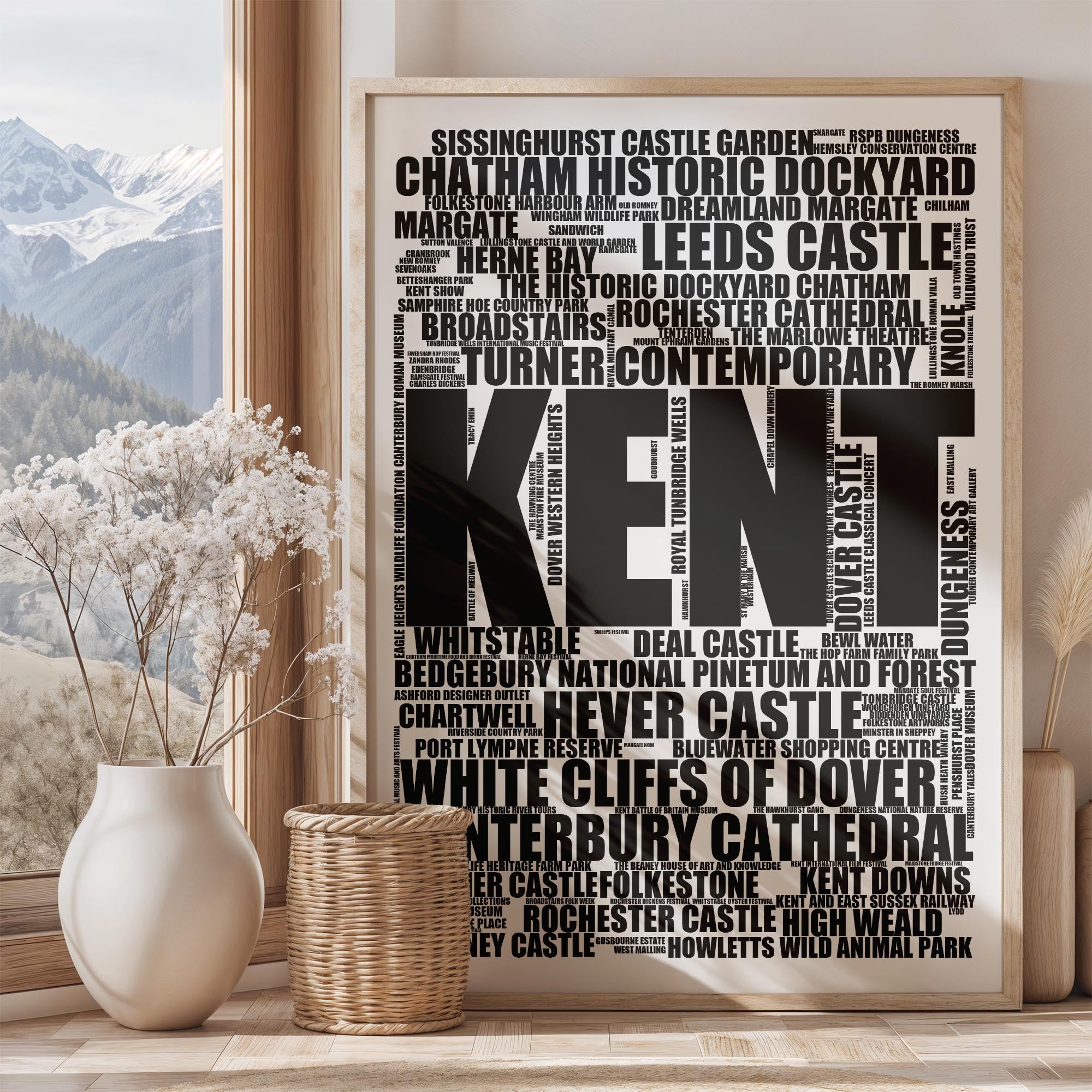 Kent - Premium Typographic Word Cloud Prints, Posters & Gifts