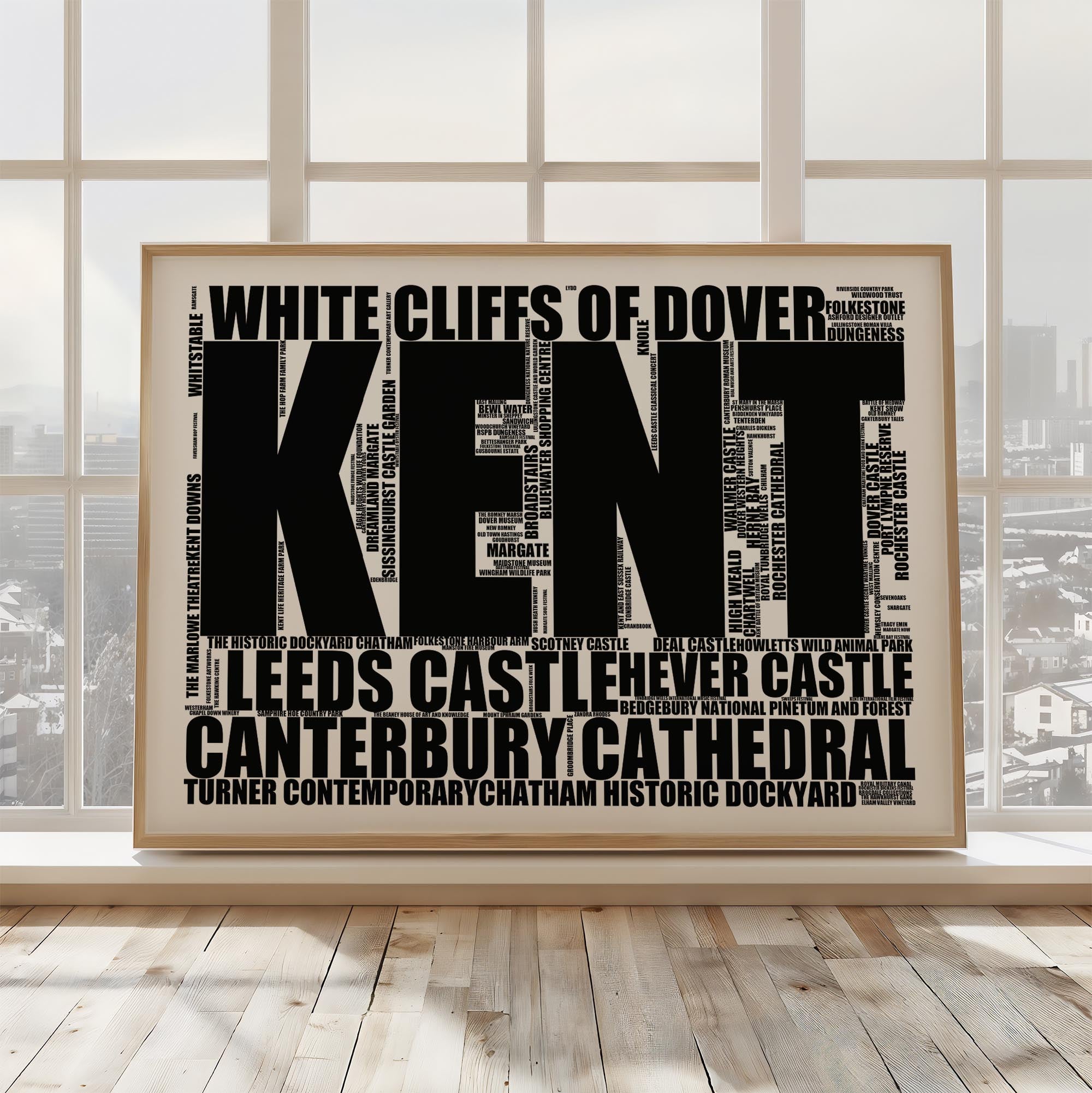 Kent - Premium Typographic Word Cloud Prints, Posters & Gifts