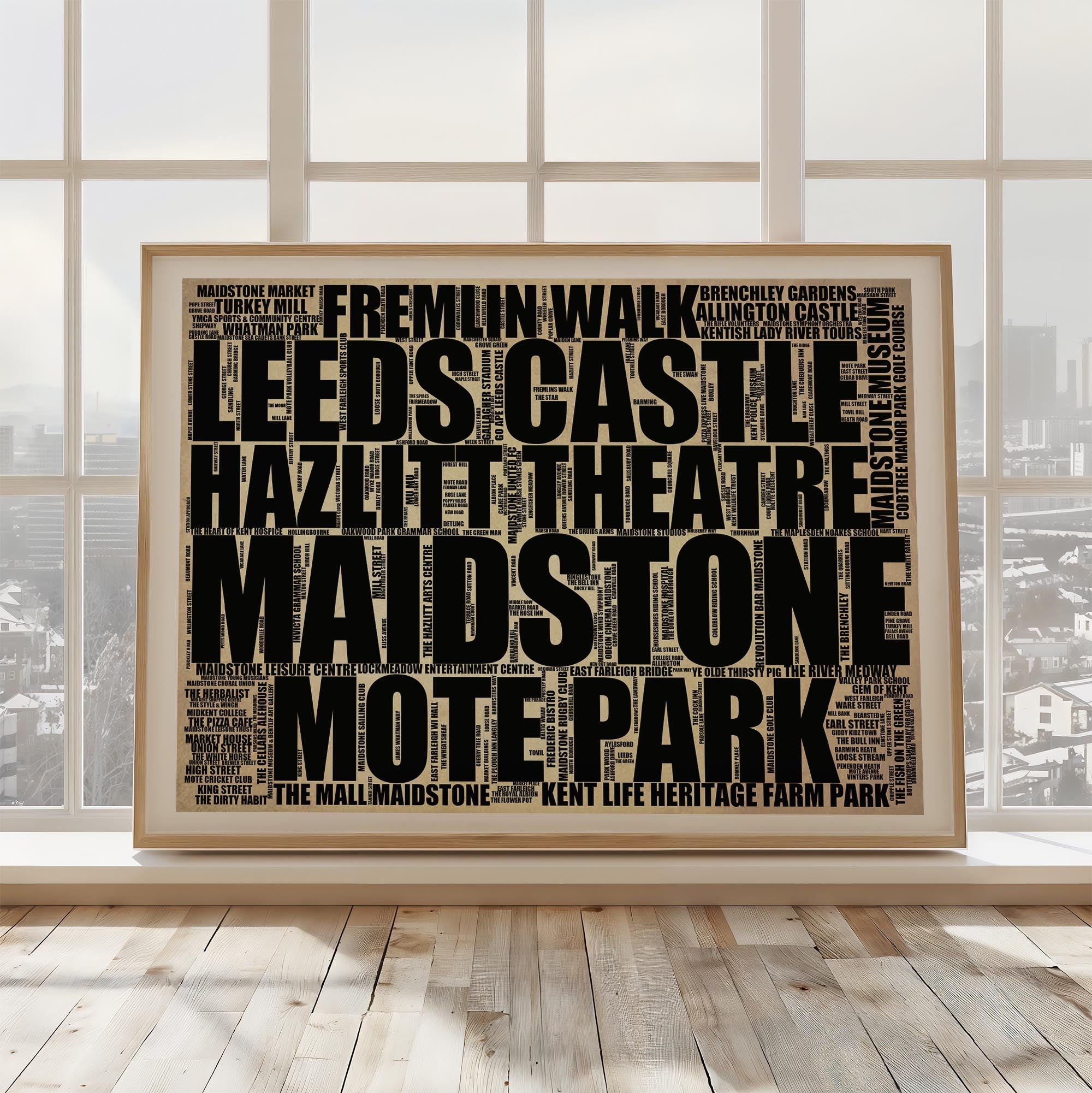 Maidstone - Premium Typographic Word Cloud Prints, Posters & Gifts