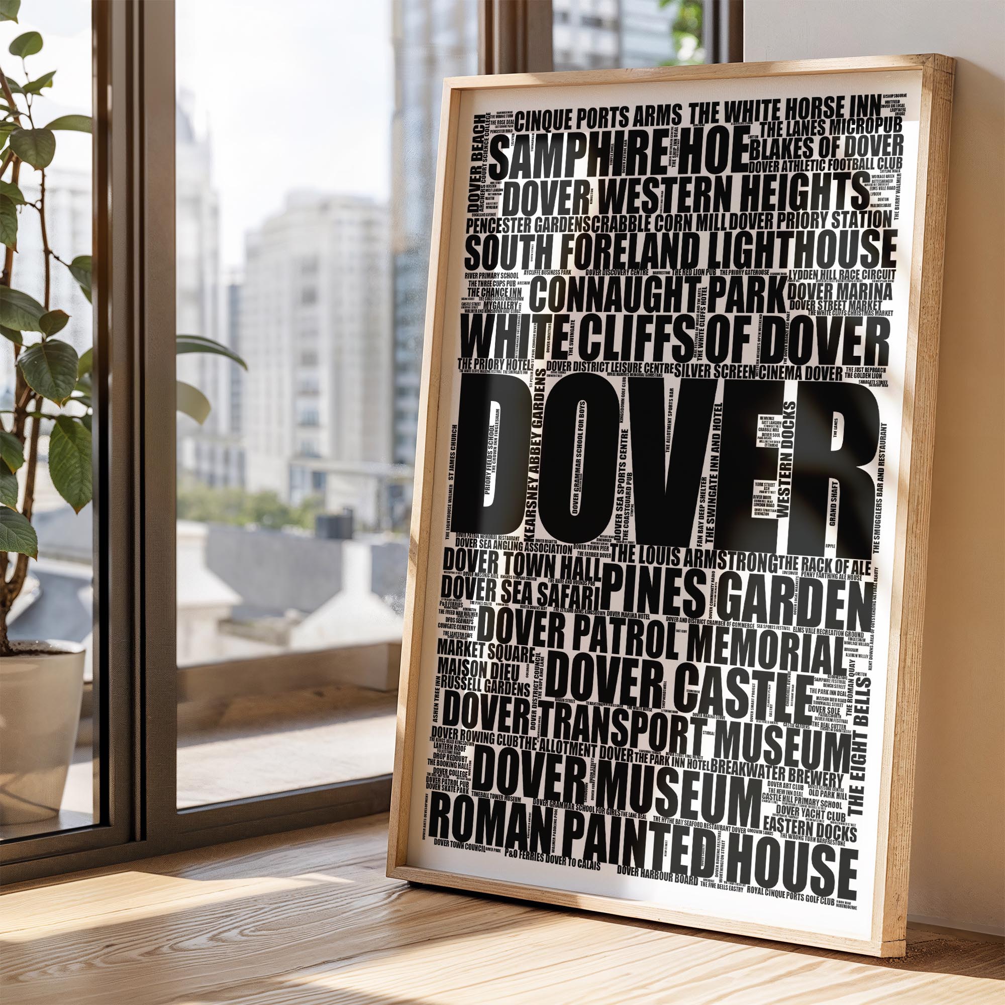 Dover - Premium Typographic Word Cloud Prints, Posters & Gifts