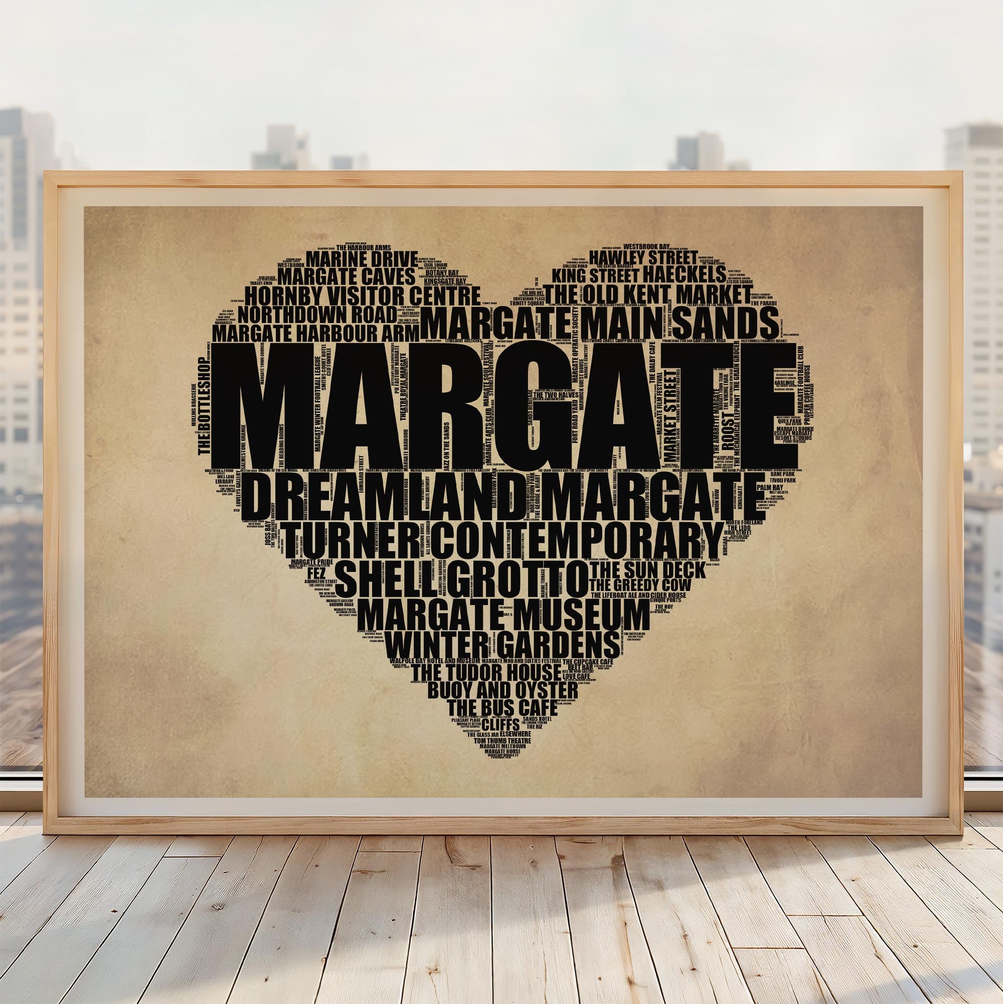 Margate - Premium Typographic Word Cloud Prints, Posters & Gifts