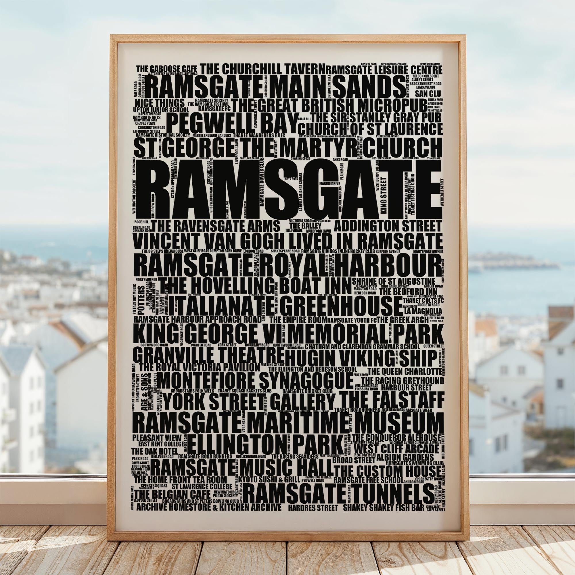 Ramsgate - Premium Typographic Word Cloud Prints, Posters & Gifts