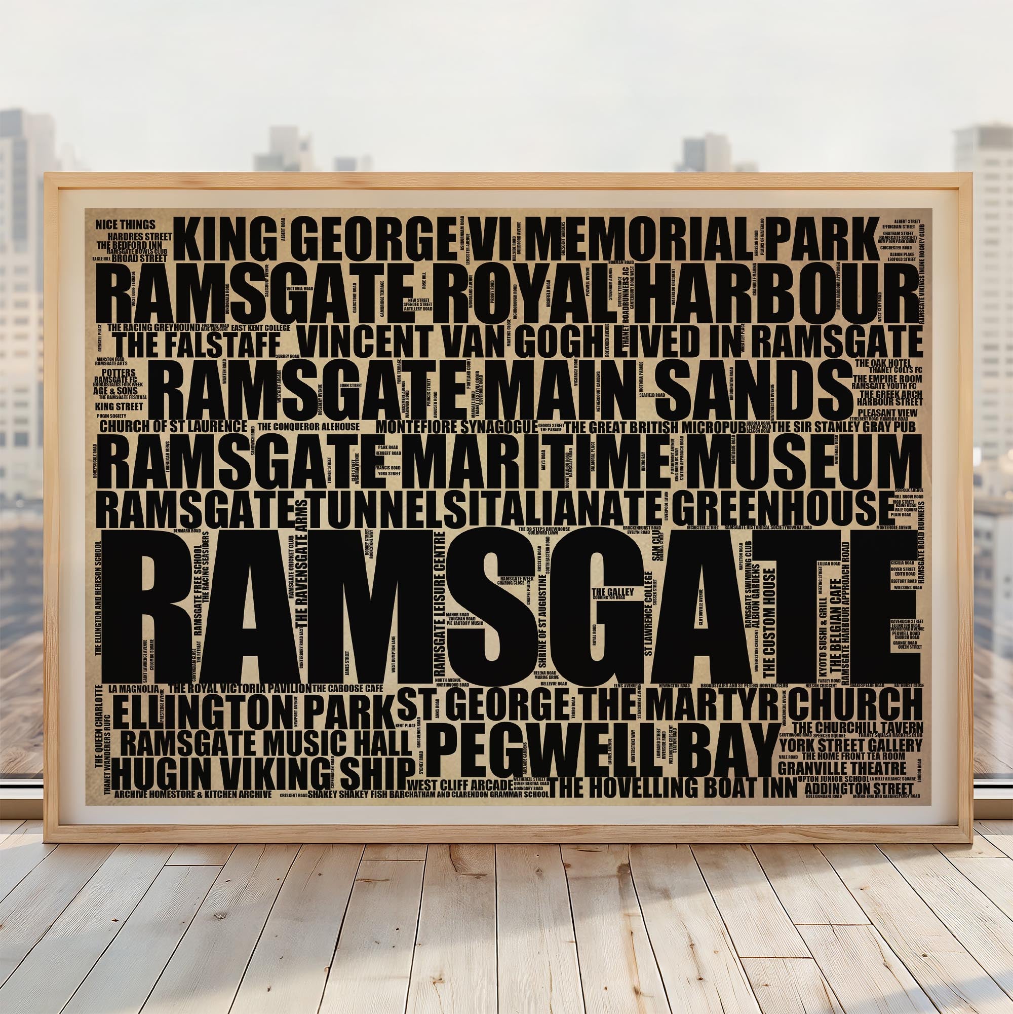 Ramsgate - Premium Typographic Word Cloud Prints, Posters & Gifts