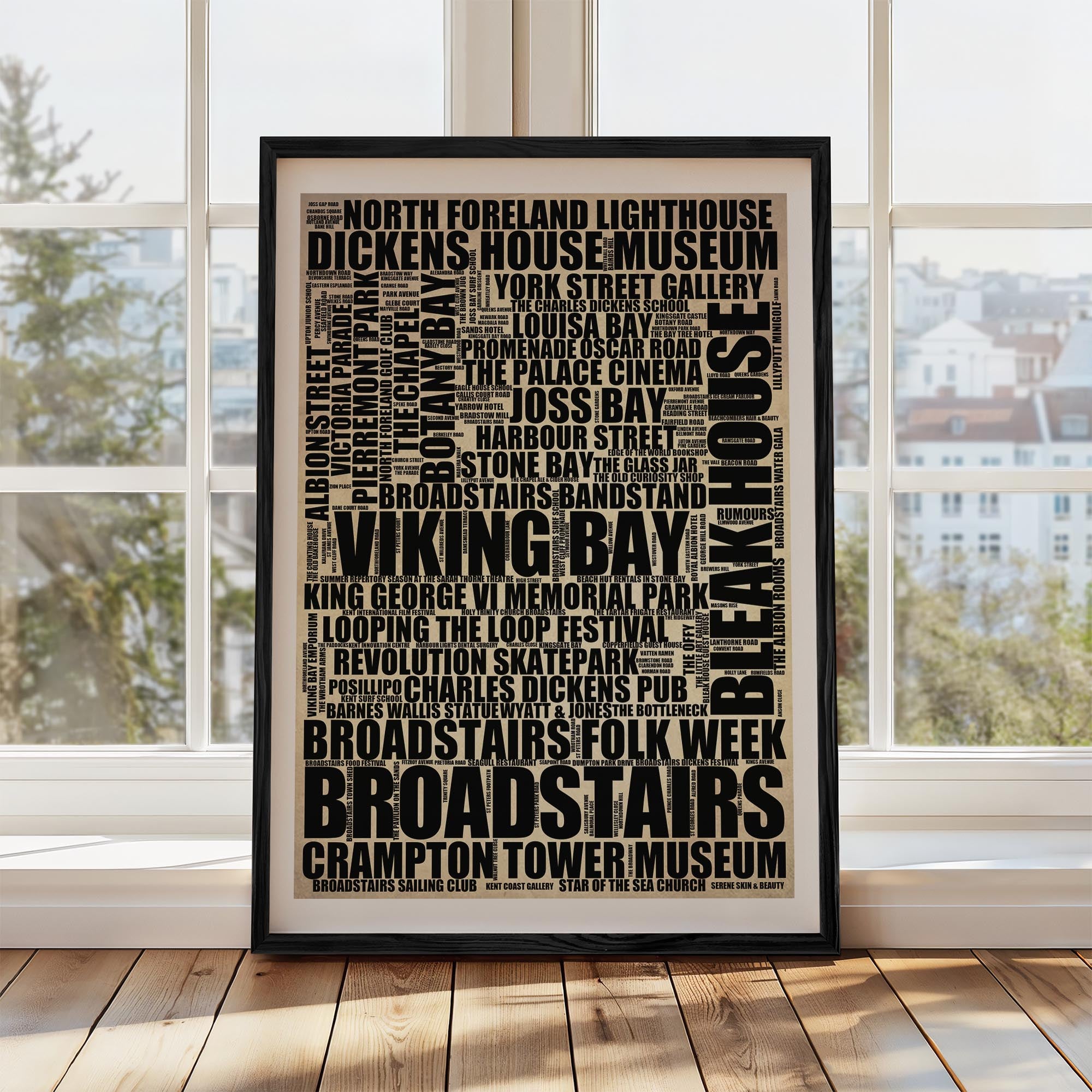 Broadstairs - Premium Typographic Word Cloud Prints, Posters & Gifts