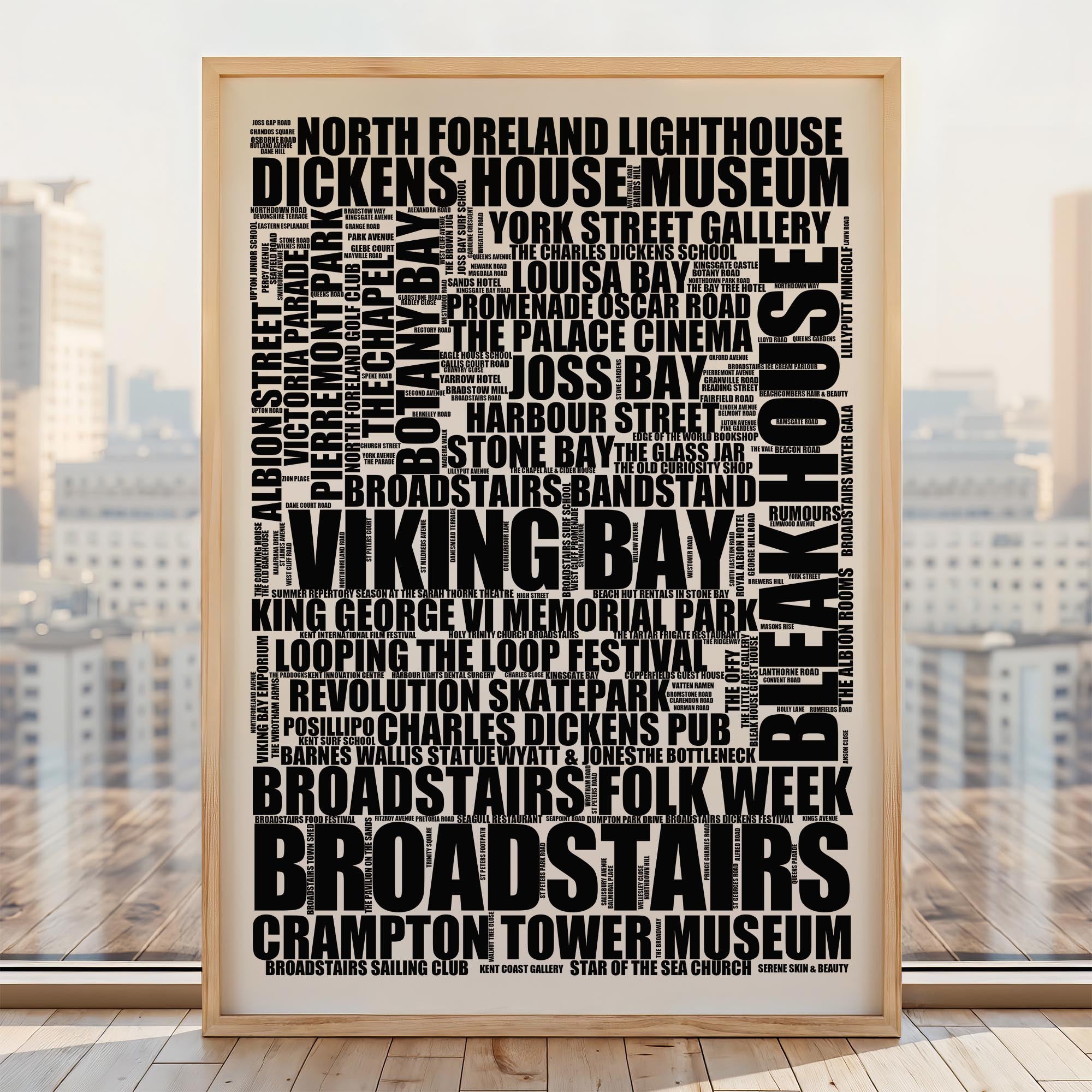 Broadstairs - Premium Typographic Word Cloud Prints, Posters & Gifts