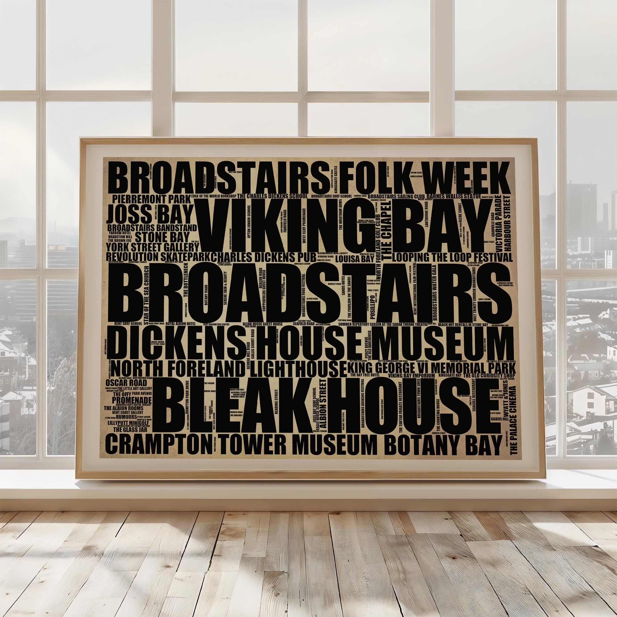 Broadstairs - Premium Typographic Word Cloud Prints, Posters & Gifts